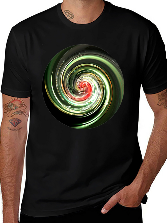 Swirl Design Black T-Shirt