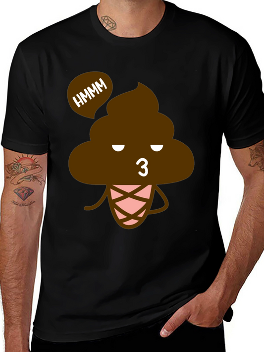 Funny Poop Emoji T-Shirt - Black