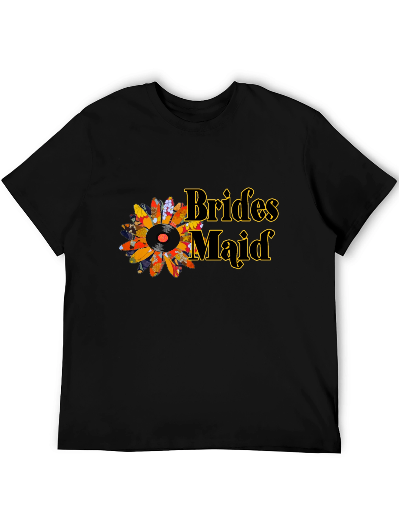 Bridesmaid Floral Record Graphic Tee
