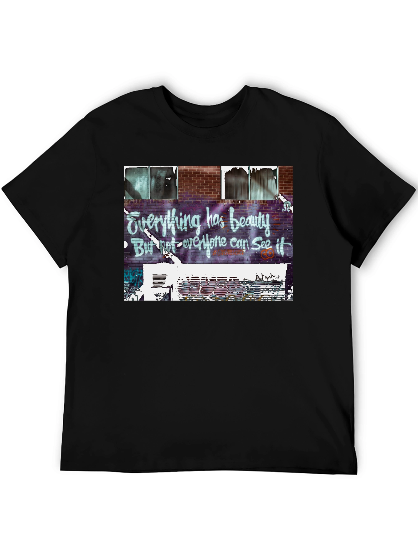 Beauty Graffiti Graphic Tee - Street Art Style
