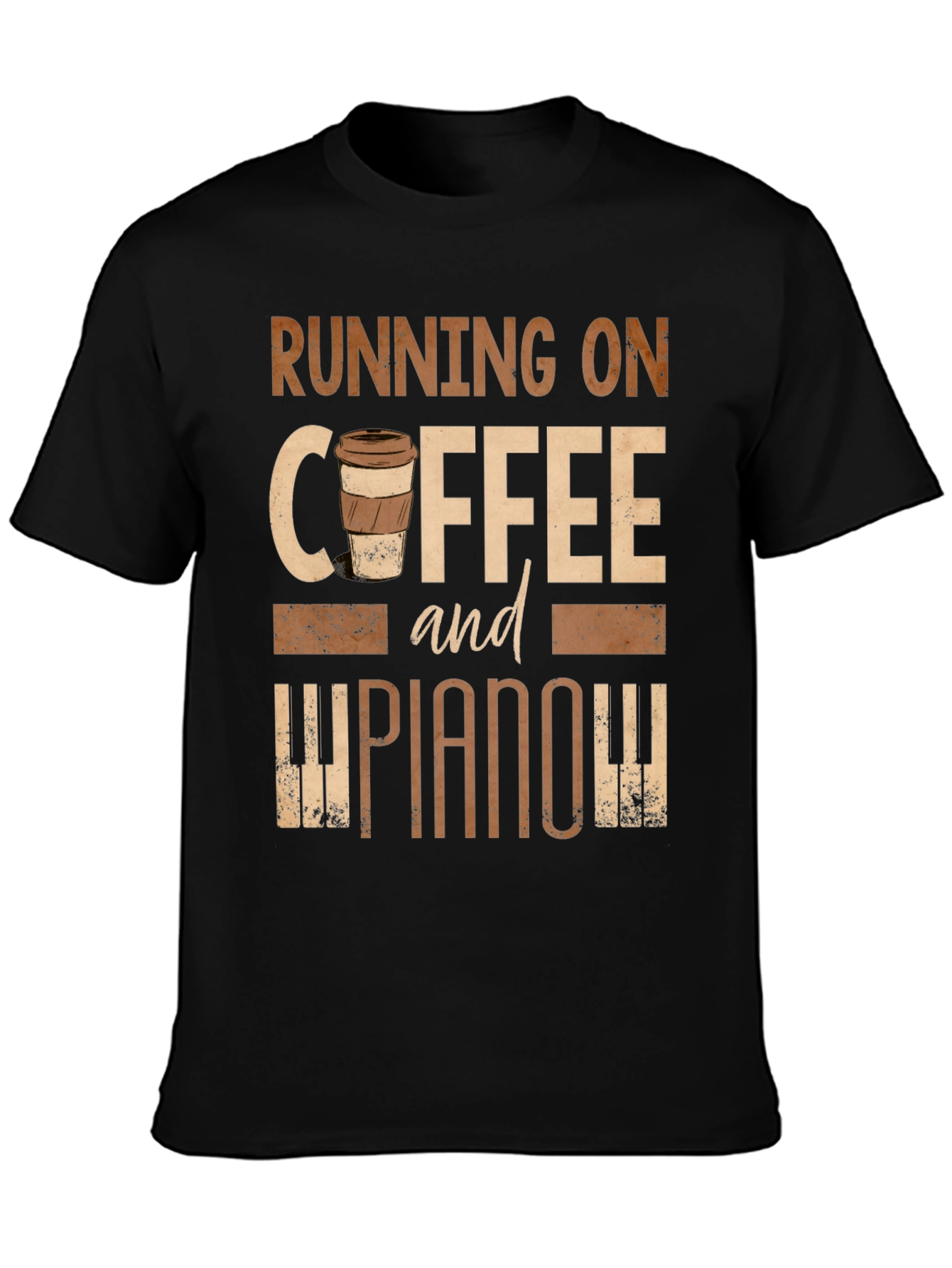 Running on Coffee and Piano Tee