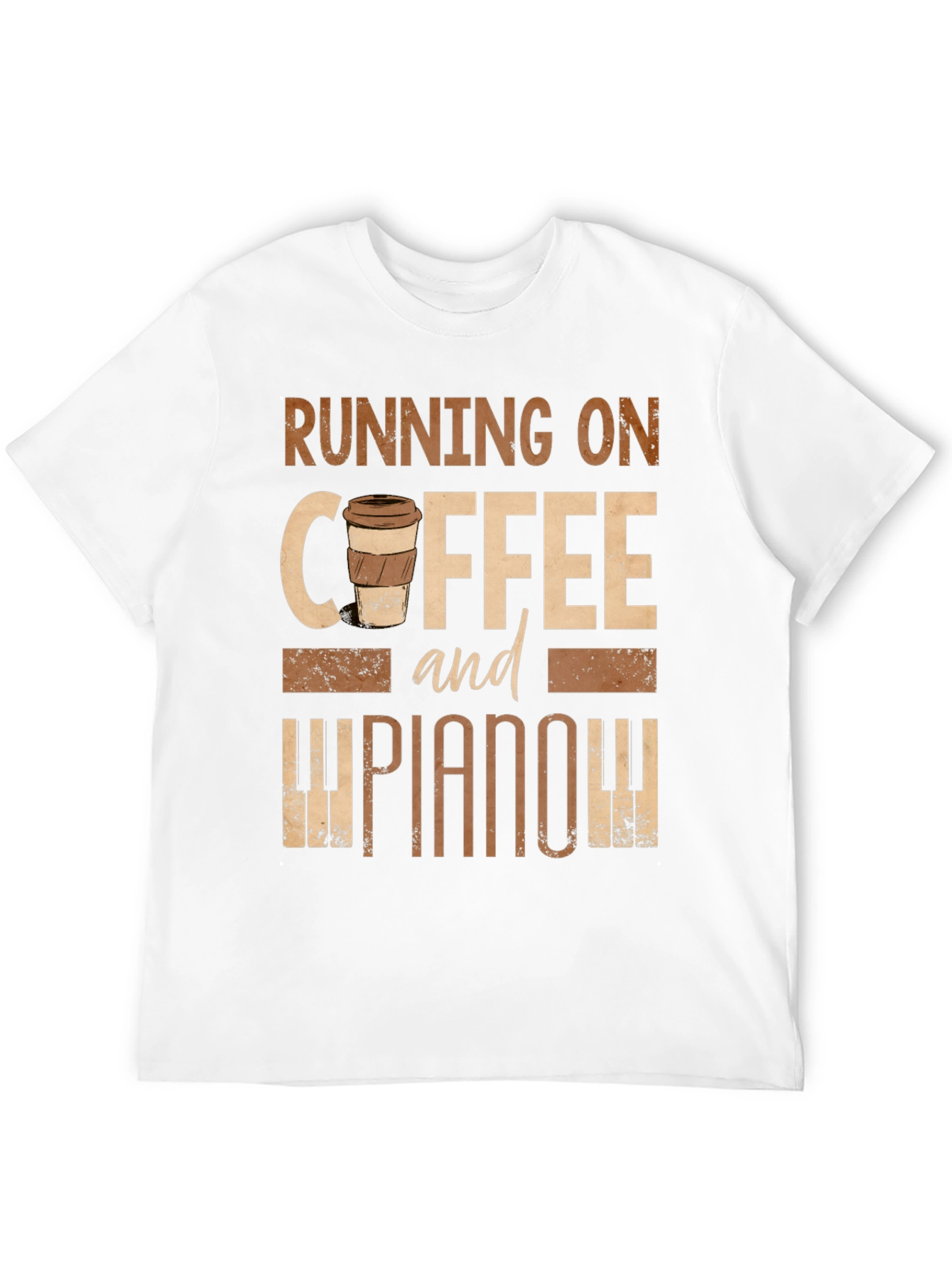 Running on Coffee and Piano Tee