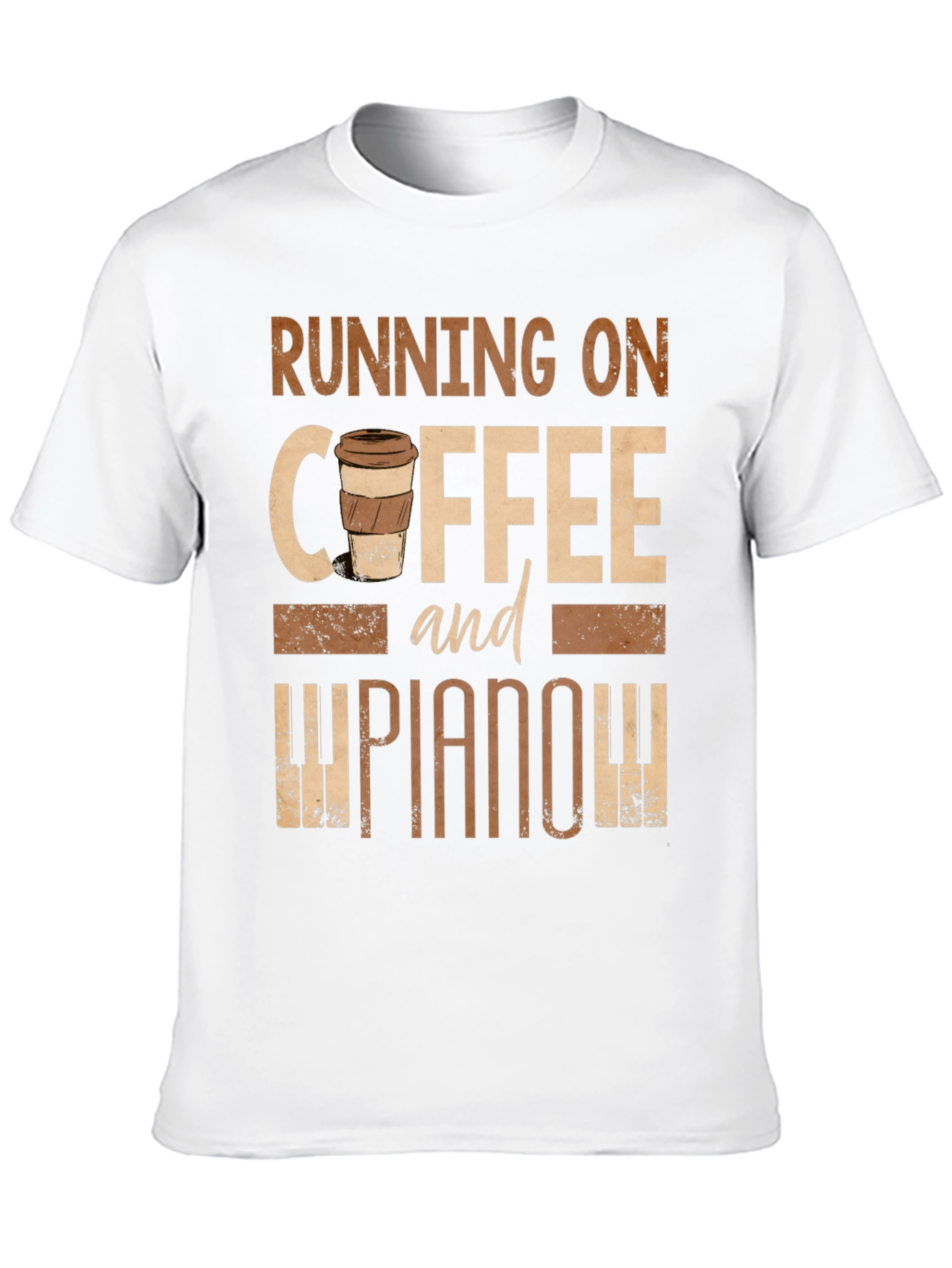 Running on Coffee and Piano Tee