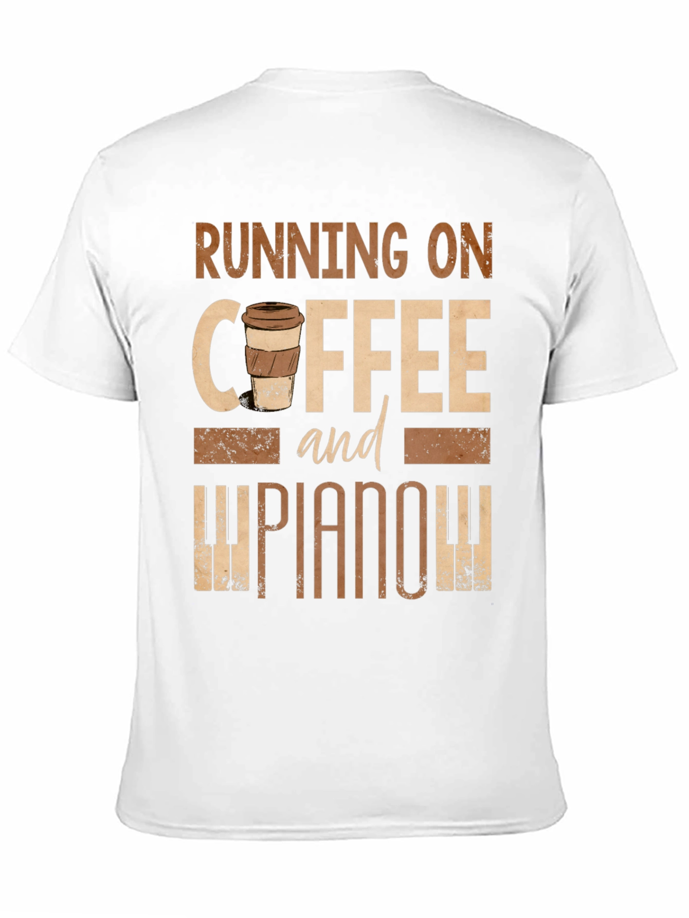 Running on Coffee and Piano Tee