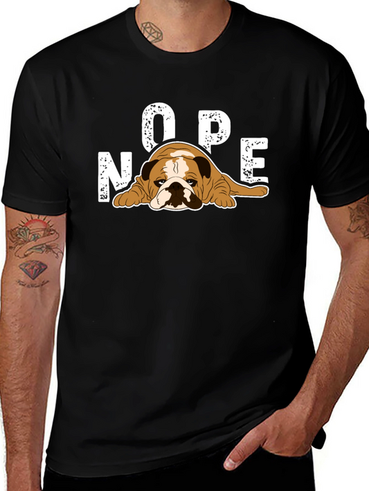 Nope Bulldog Graphic T-Shirt