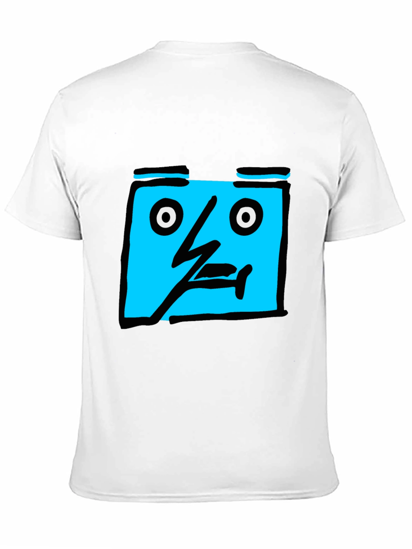 Abstract Face Graphic Black T-Shirt