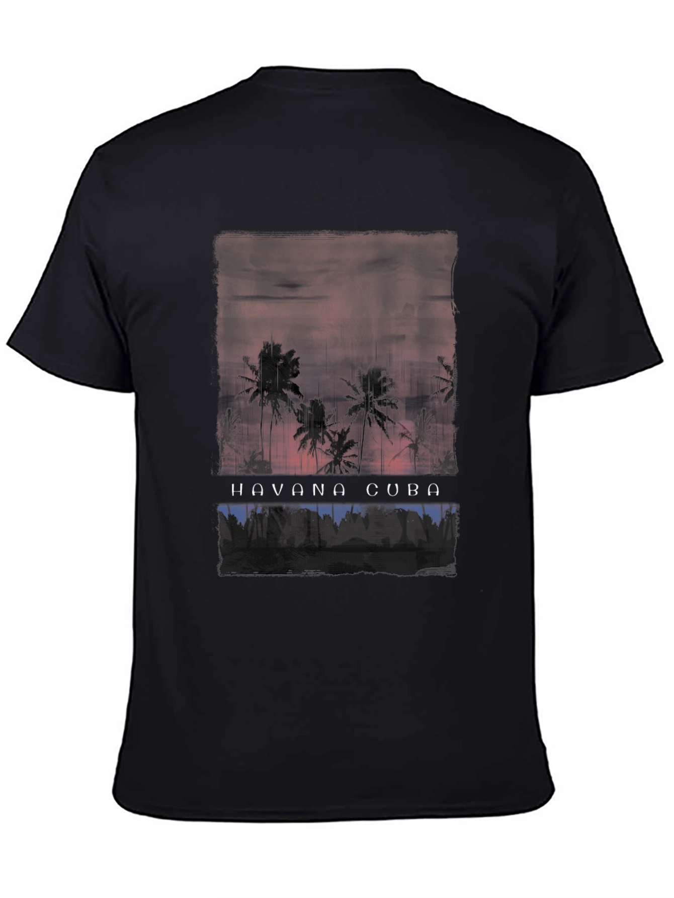Havana Cuba Palms T-Shirt - Sunset Silhouette Tee
