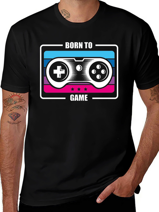 Born to Game Black T-Shirt - Gamer Tee