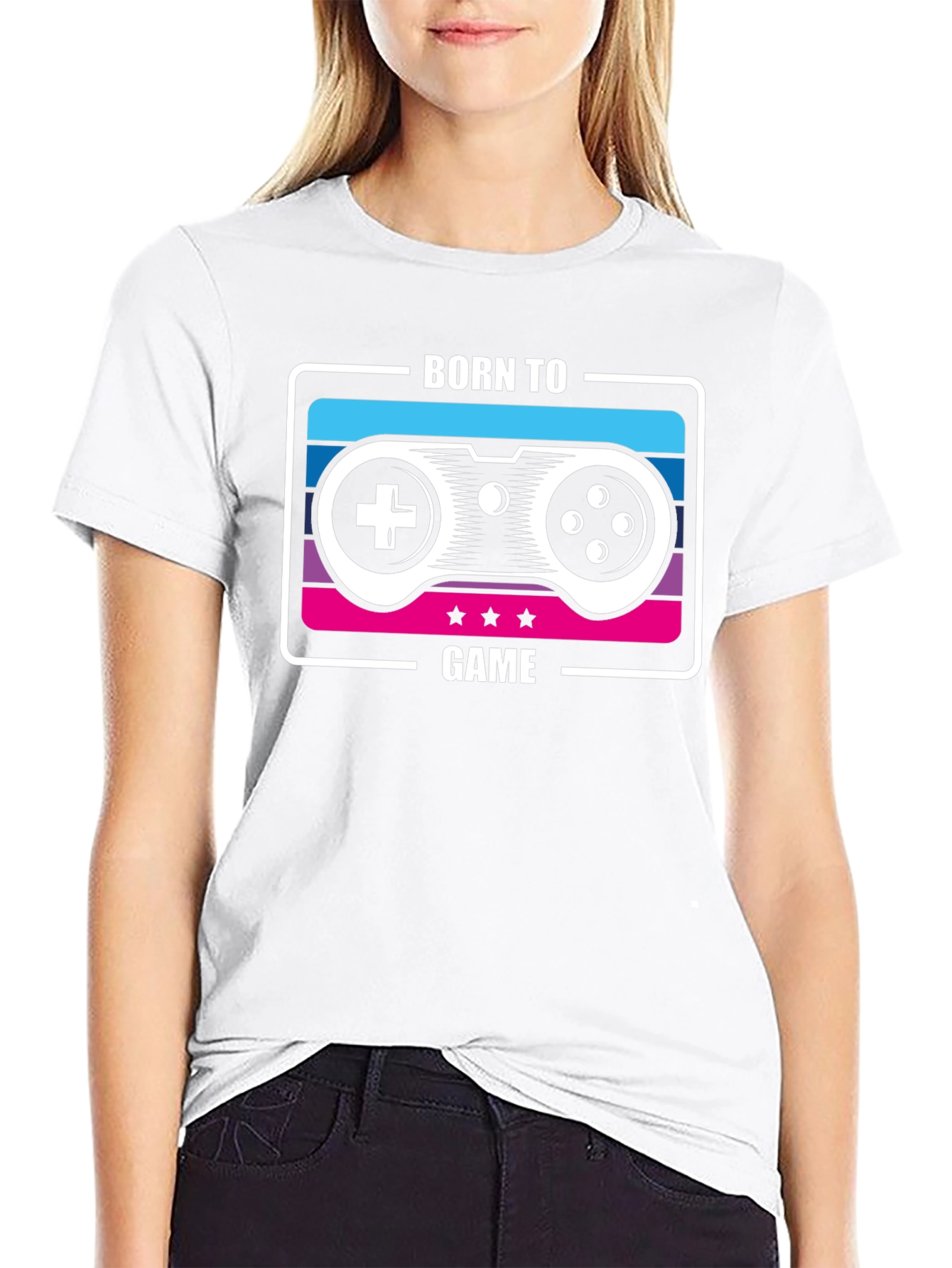 Born to Game Black T-Shirt - Gamer Tee