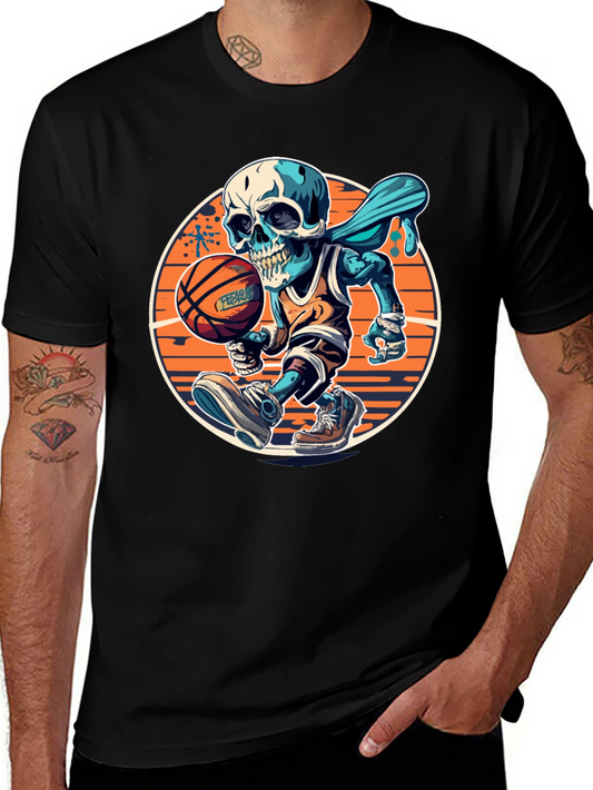 Skeleton Basketball Graphic Tee