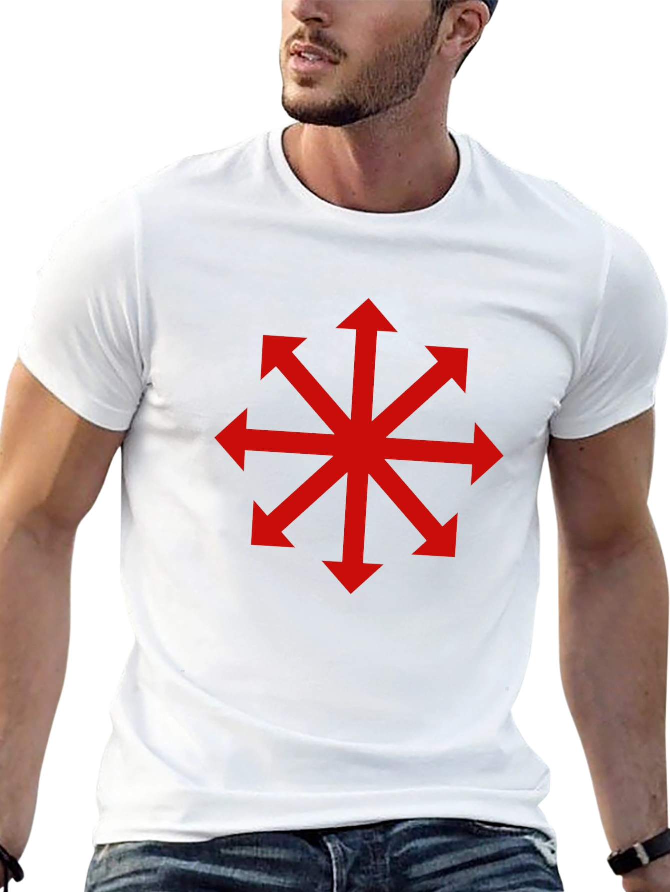 Chaos Star T-Shirt - Bold Red Symbol on Black