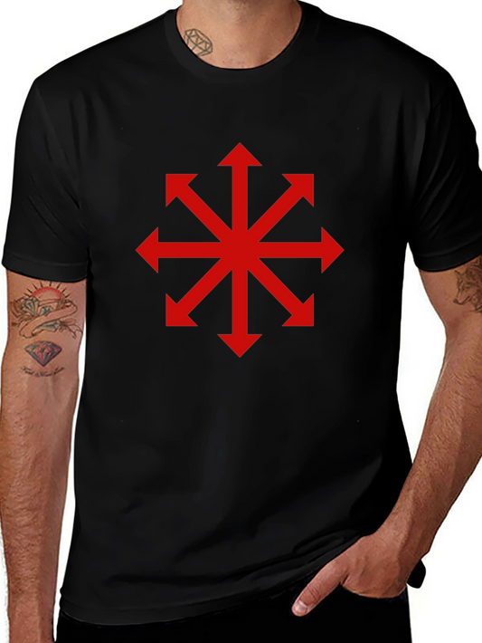 Chaos Star T-Shirt - Bold Red Symbol on Black
