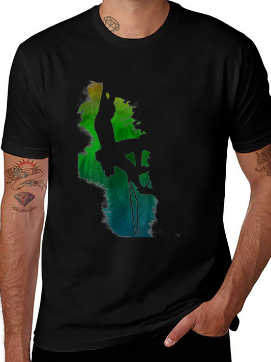 Climbing Silhouette Black Graphic Tee