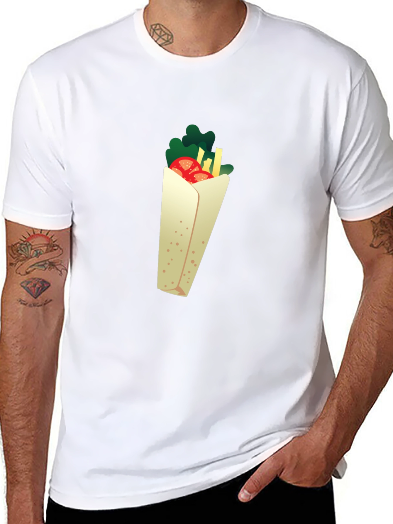 Kebab Graphic Black T-Shirt - Novelty Food Tee