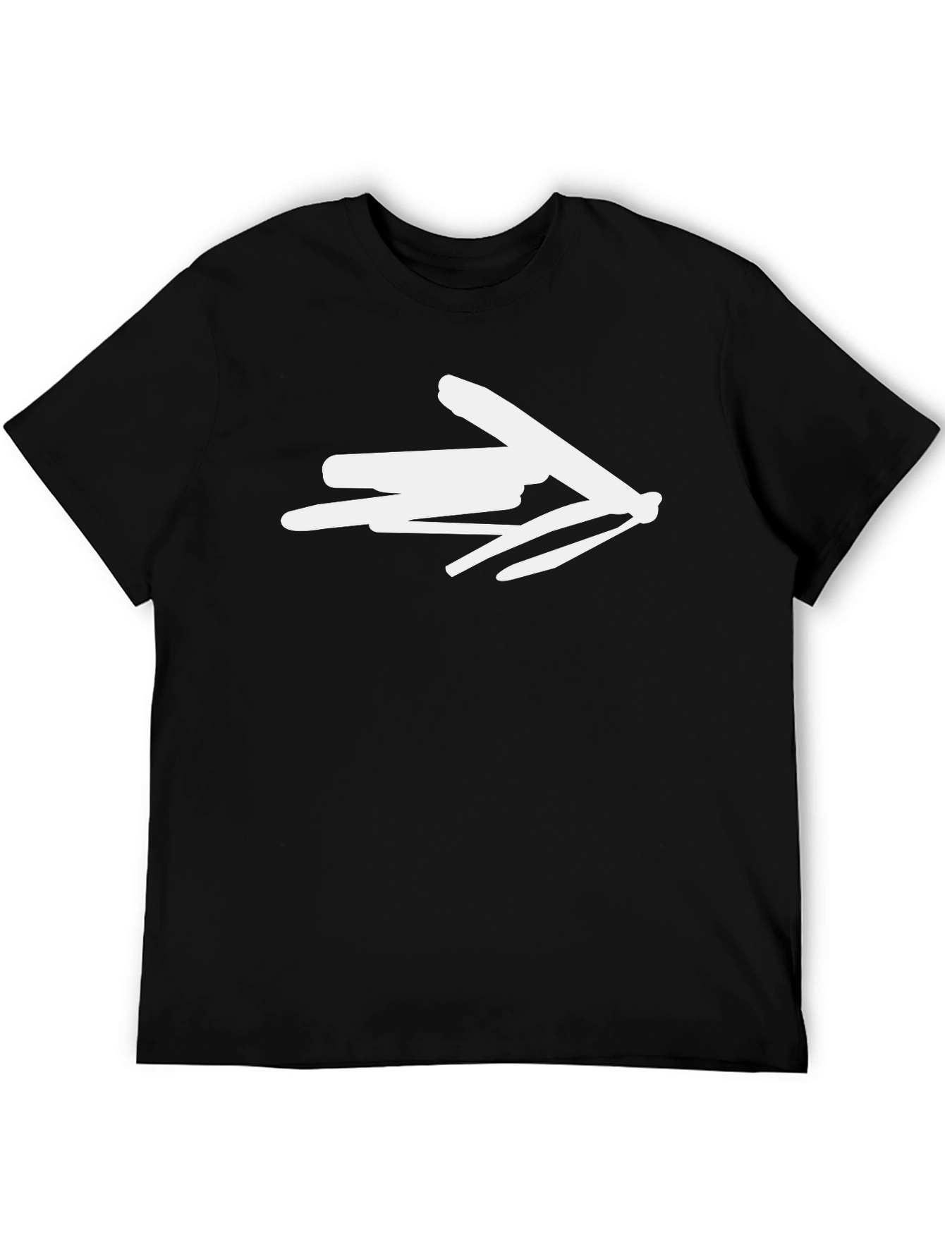 Abstract Arrow Graphic Tee - Stylish Black Cotton T-Shirt