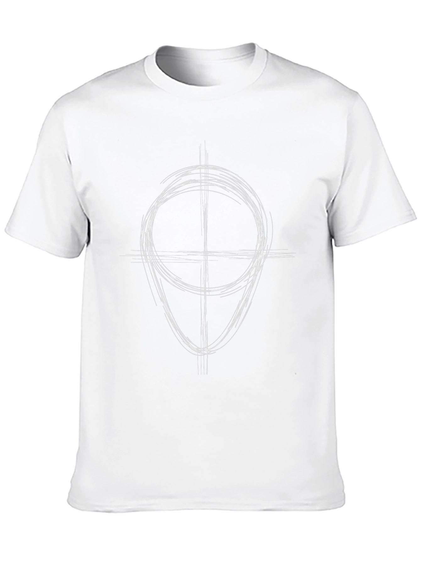 Abstract Graphic Tee - Black Cotton T-Shirt