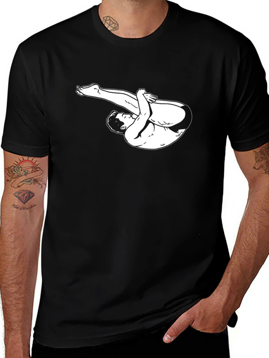 Diver Silhouette Black T-Shirt - Sporty Style