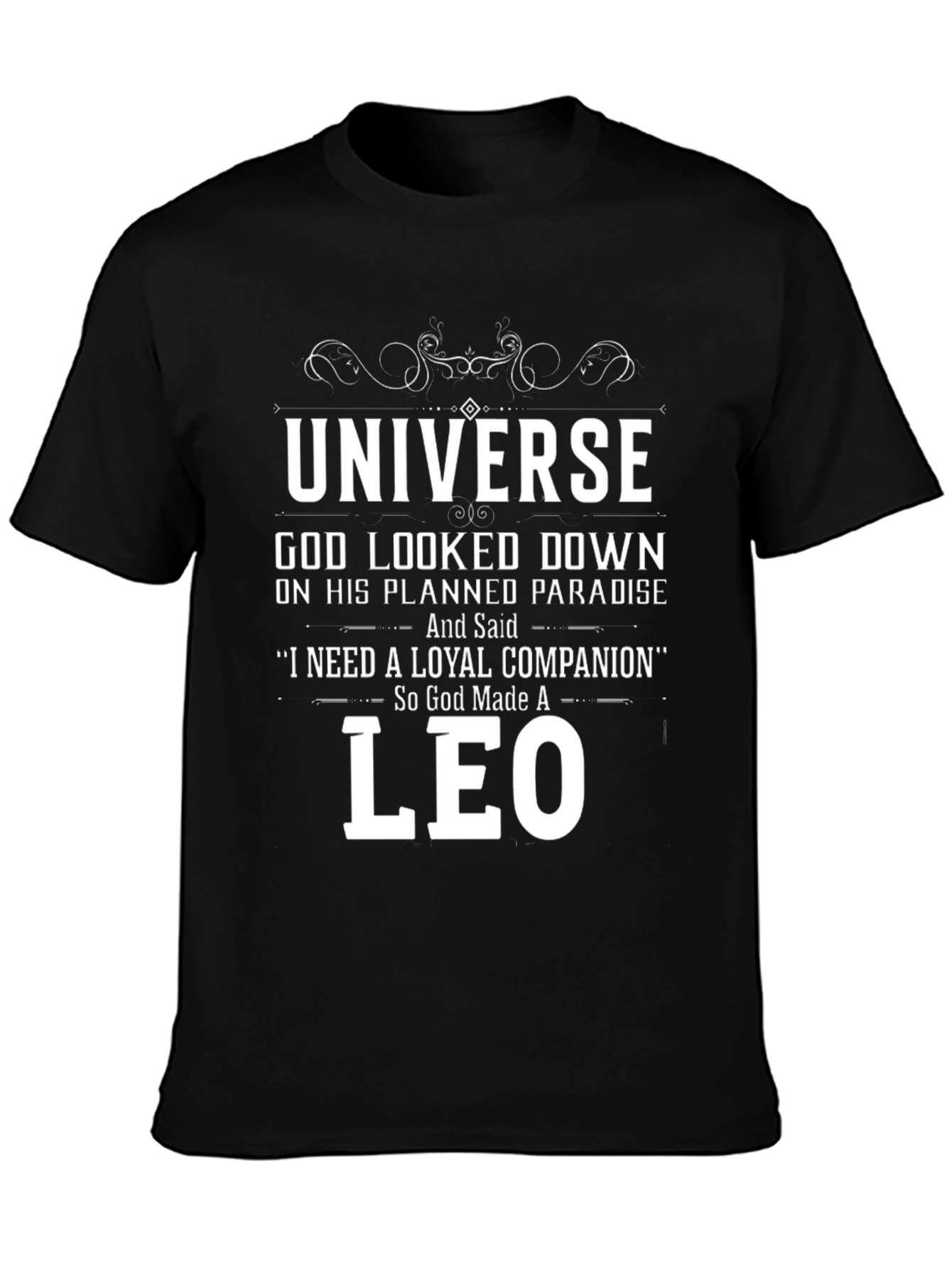 Universe Leo T-Shirt - Loyal Companion Design