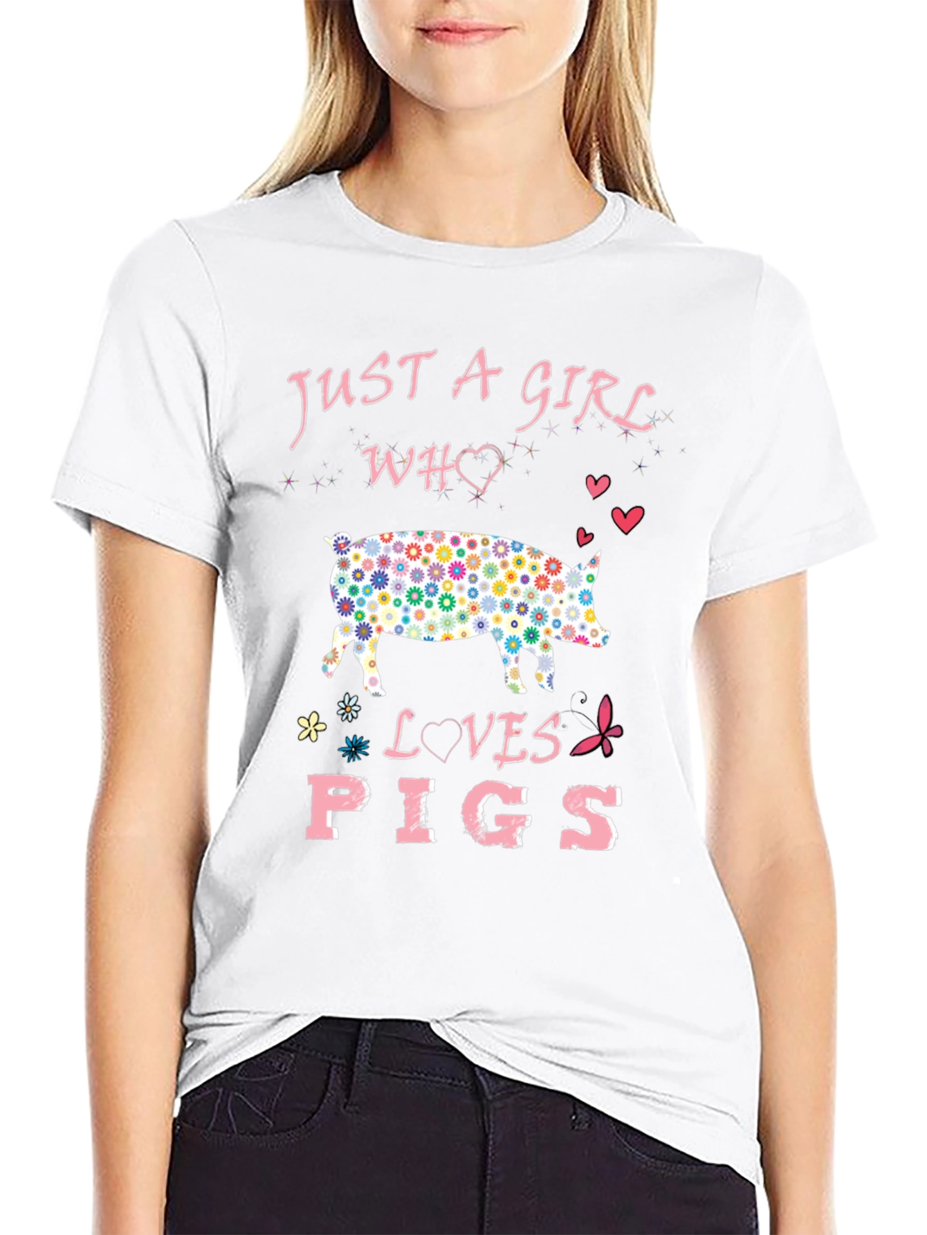Just A Girl Who Loves Pigs Graphic Tee