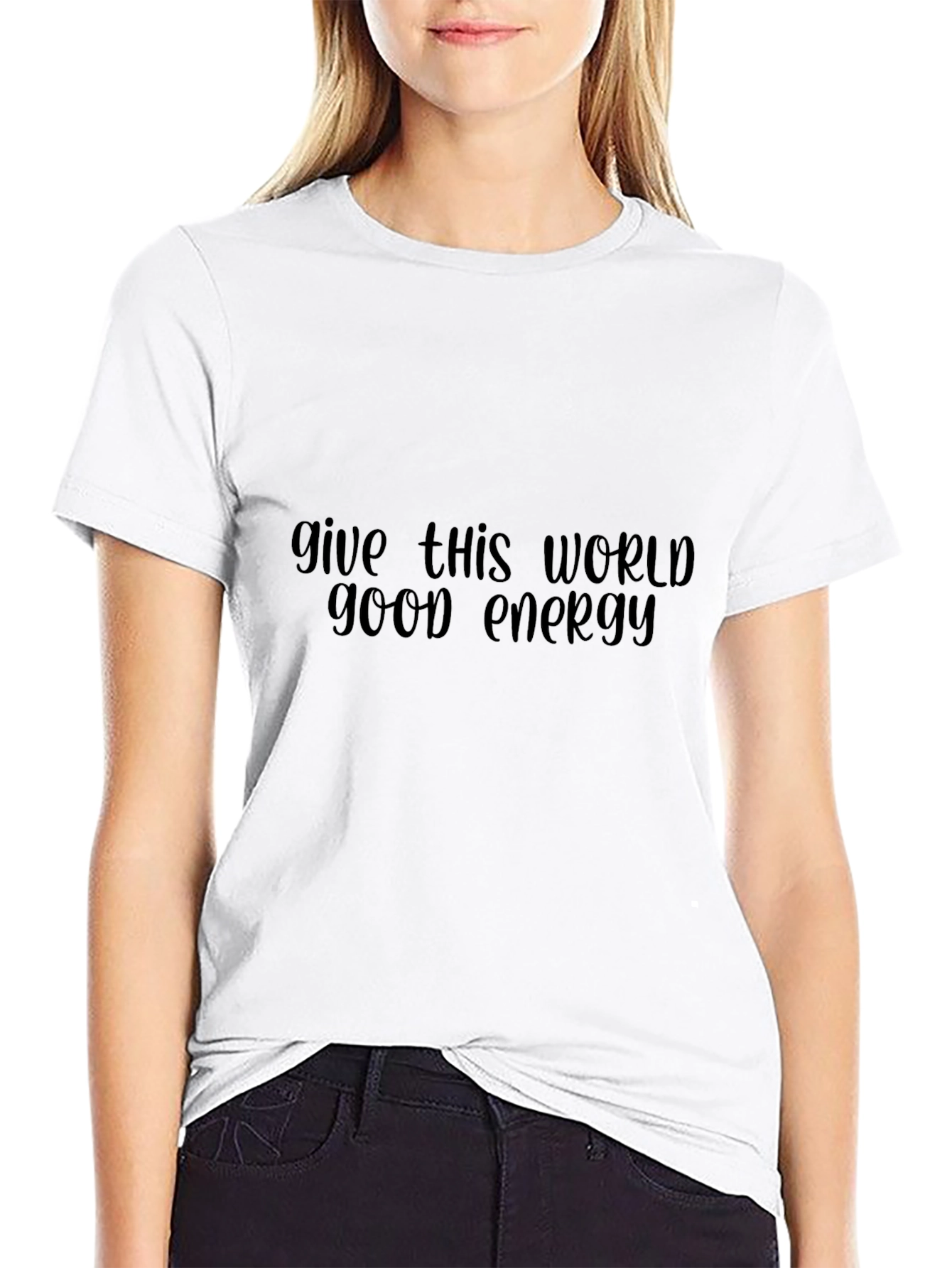 Give This World Good Energy T-Shirt - Black