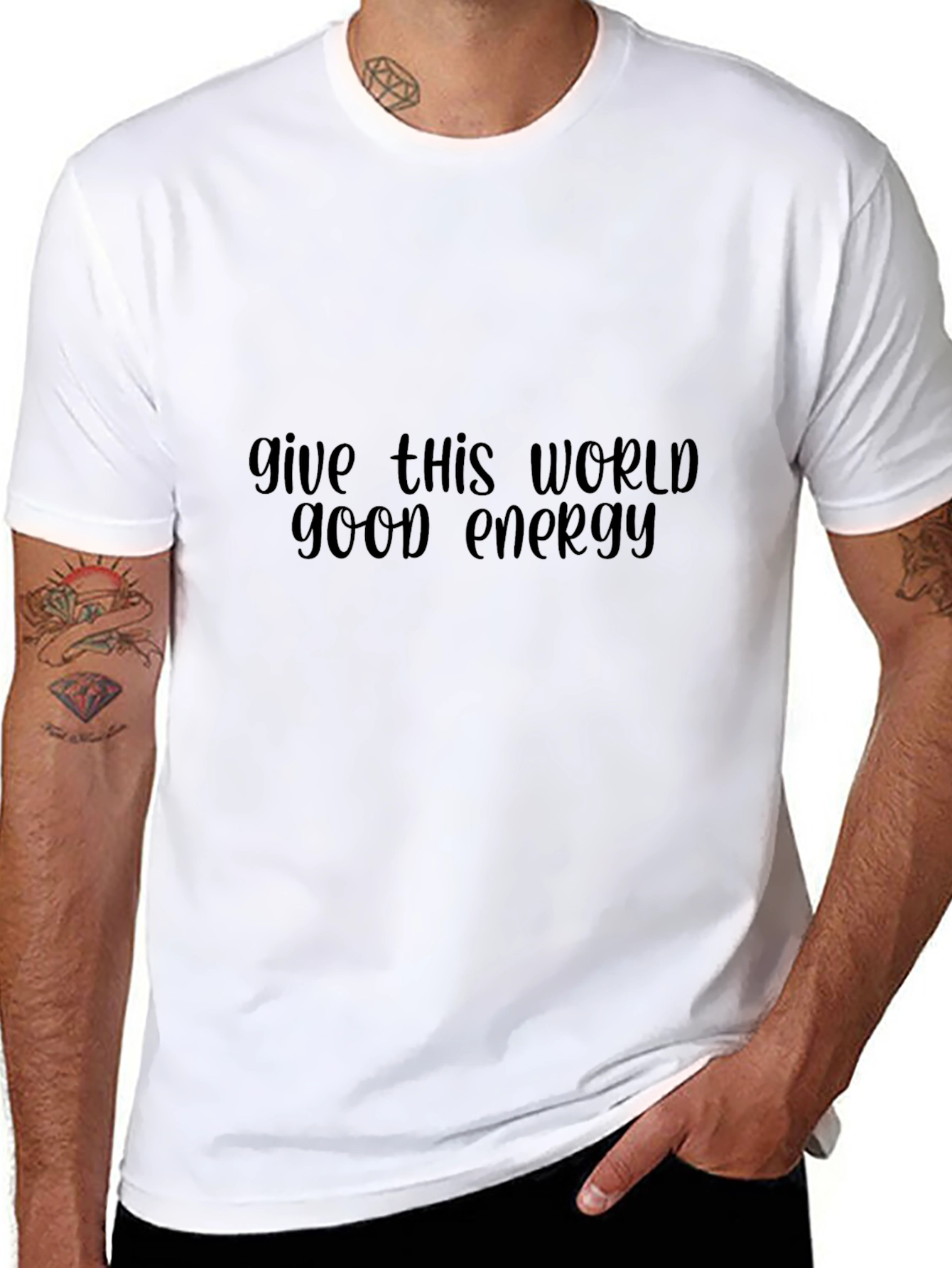 Give This World Good Energy T-Shirt - Black