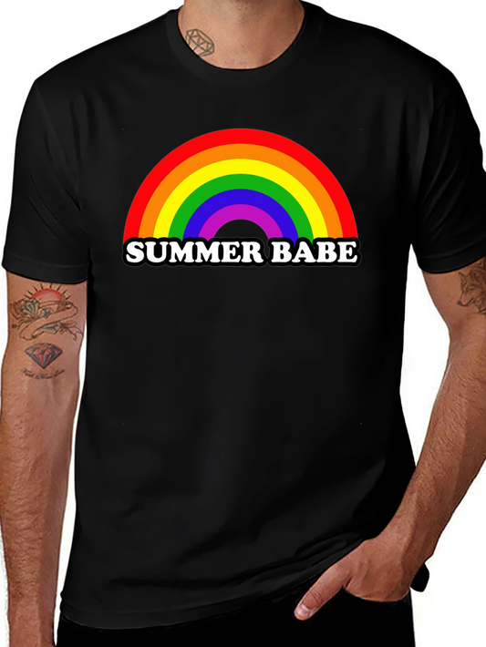 Summer Babe Rainbow Graphic T-Shirt