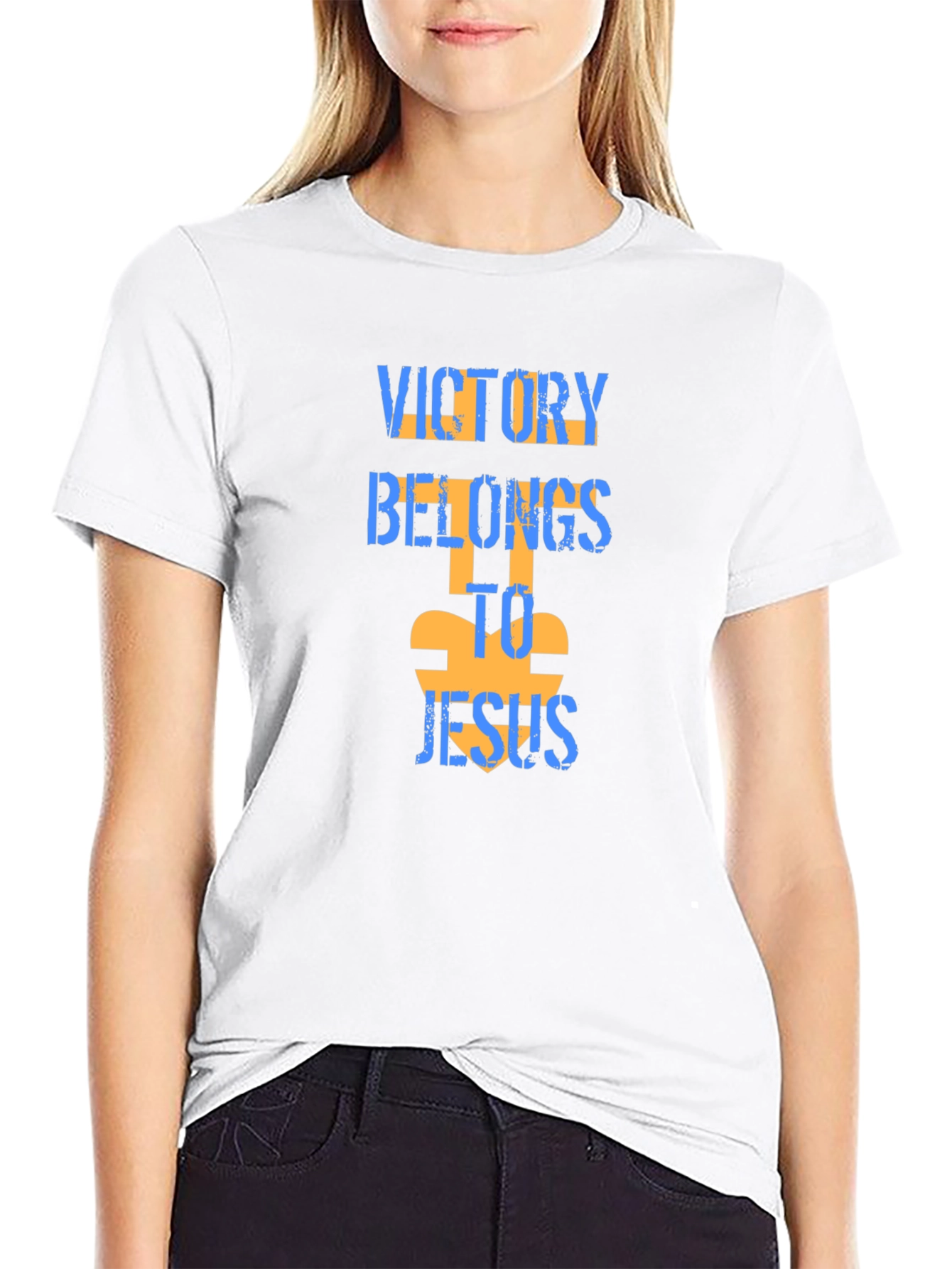 Victory Belongs to Jesus Black T-Shirt