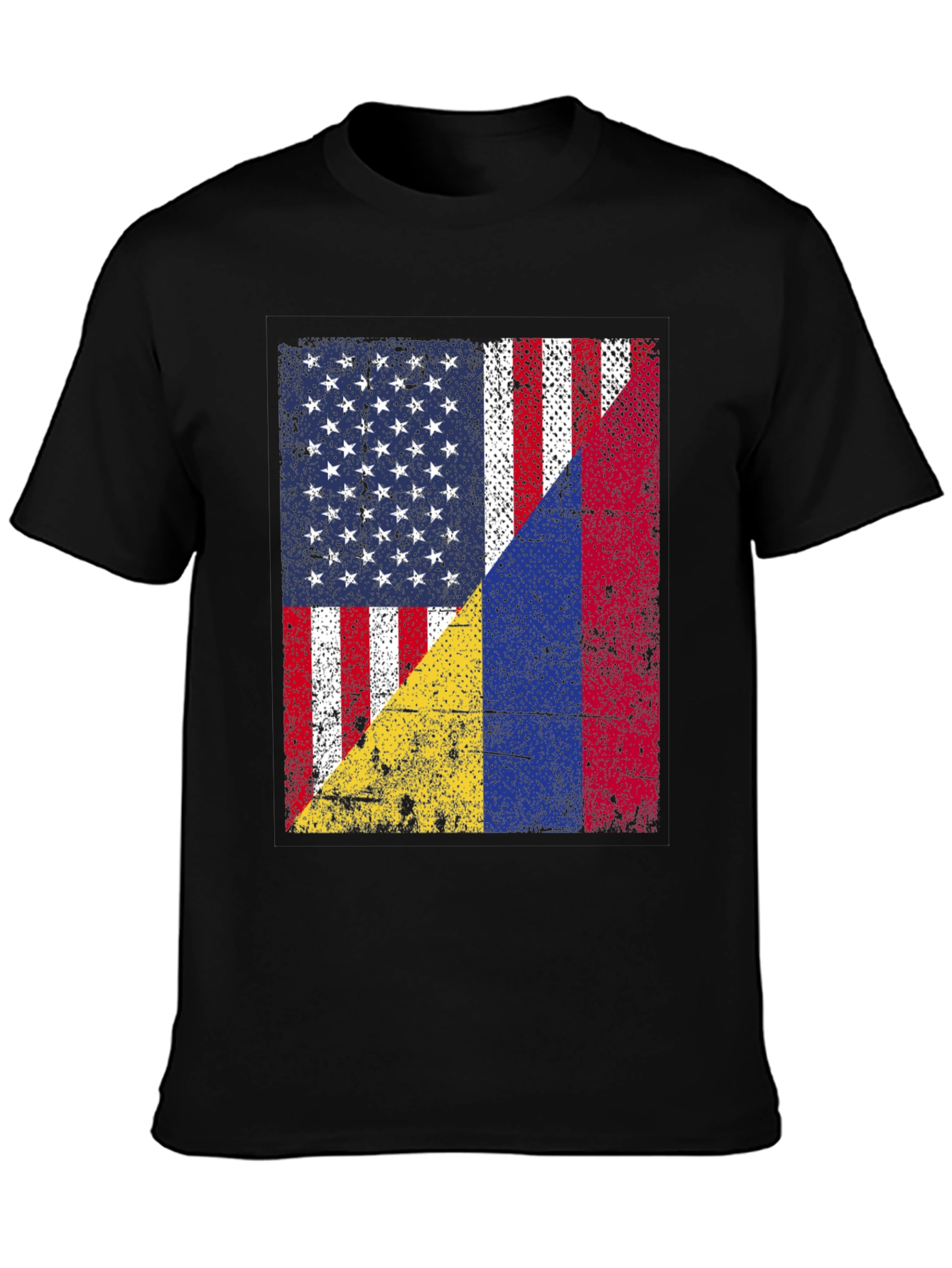 USA Colombia Flags T-Shirt - Patriotic Pride