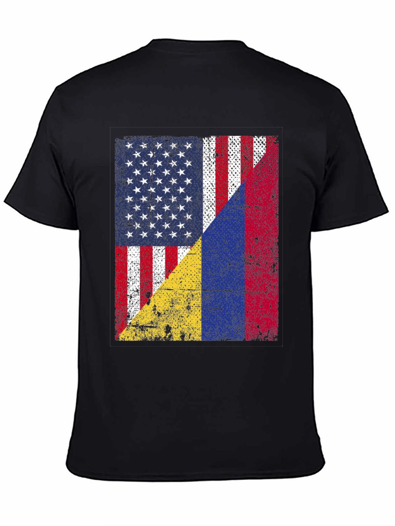 USA Colombia Flags T-Shirt - Patriotic Pride