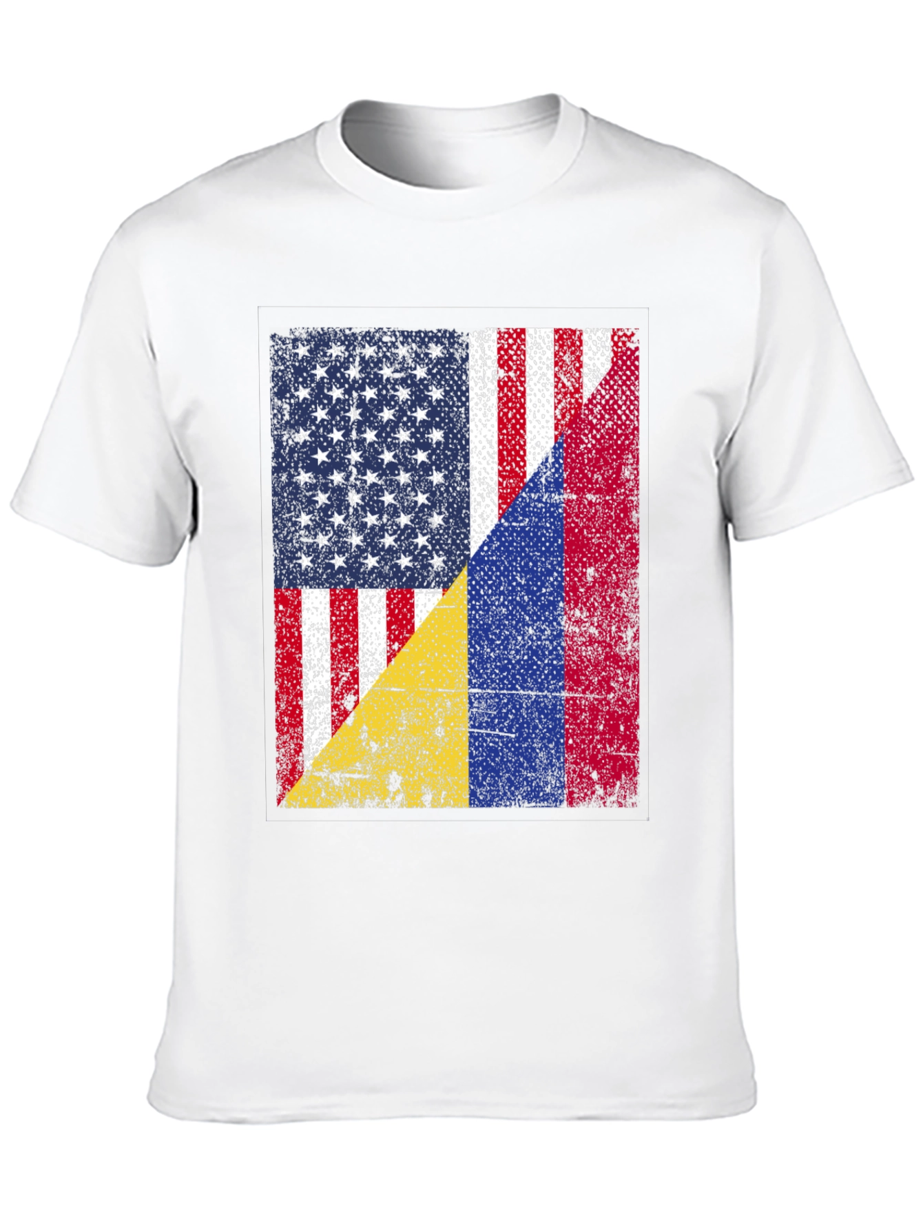 USA Colombia Flags T-Shirt - Patriotic Pride