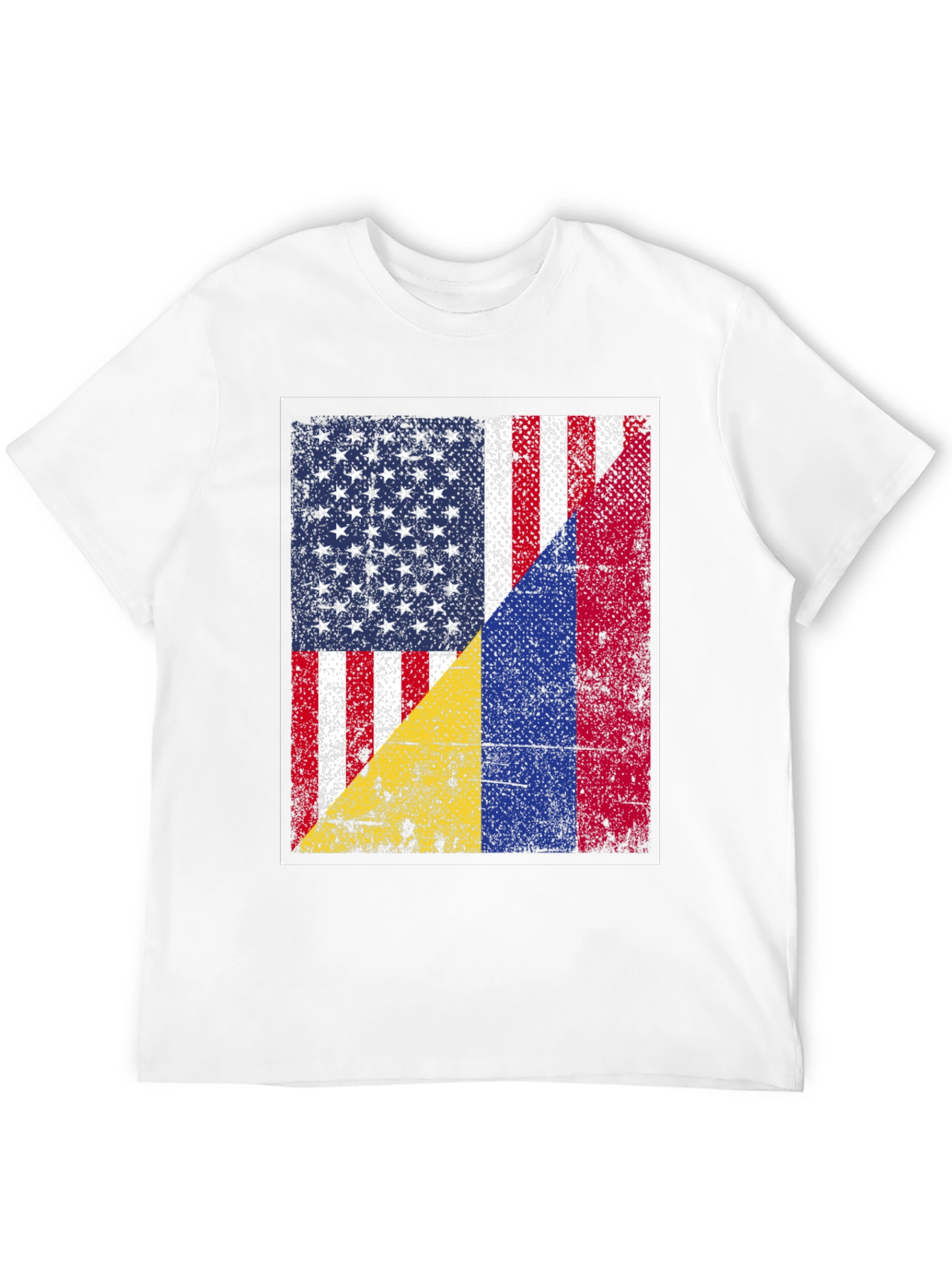 USA Colombia Flags T-Shirt - Patriotic Pride