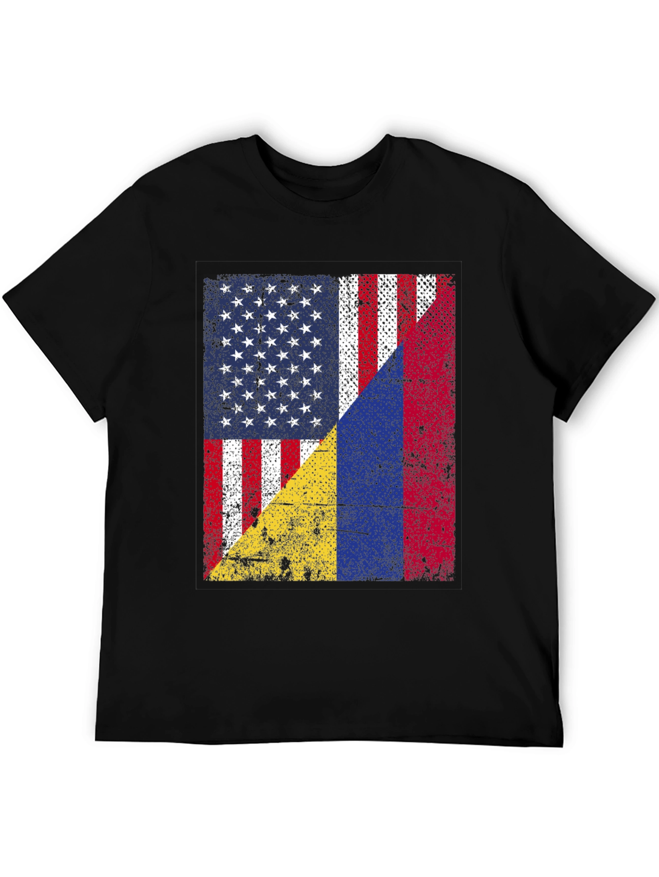 USA Colombia Flags T-Shirt - Patriotic Pride