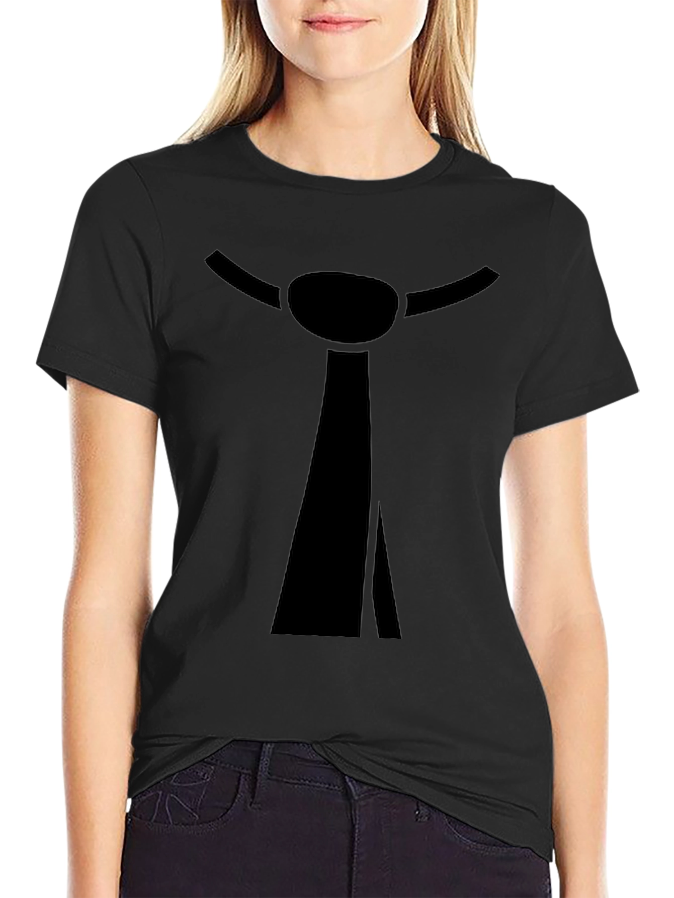 Novelty Black Tie Graphic T-Shirt