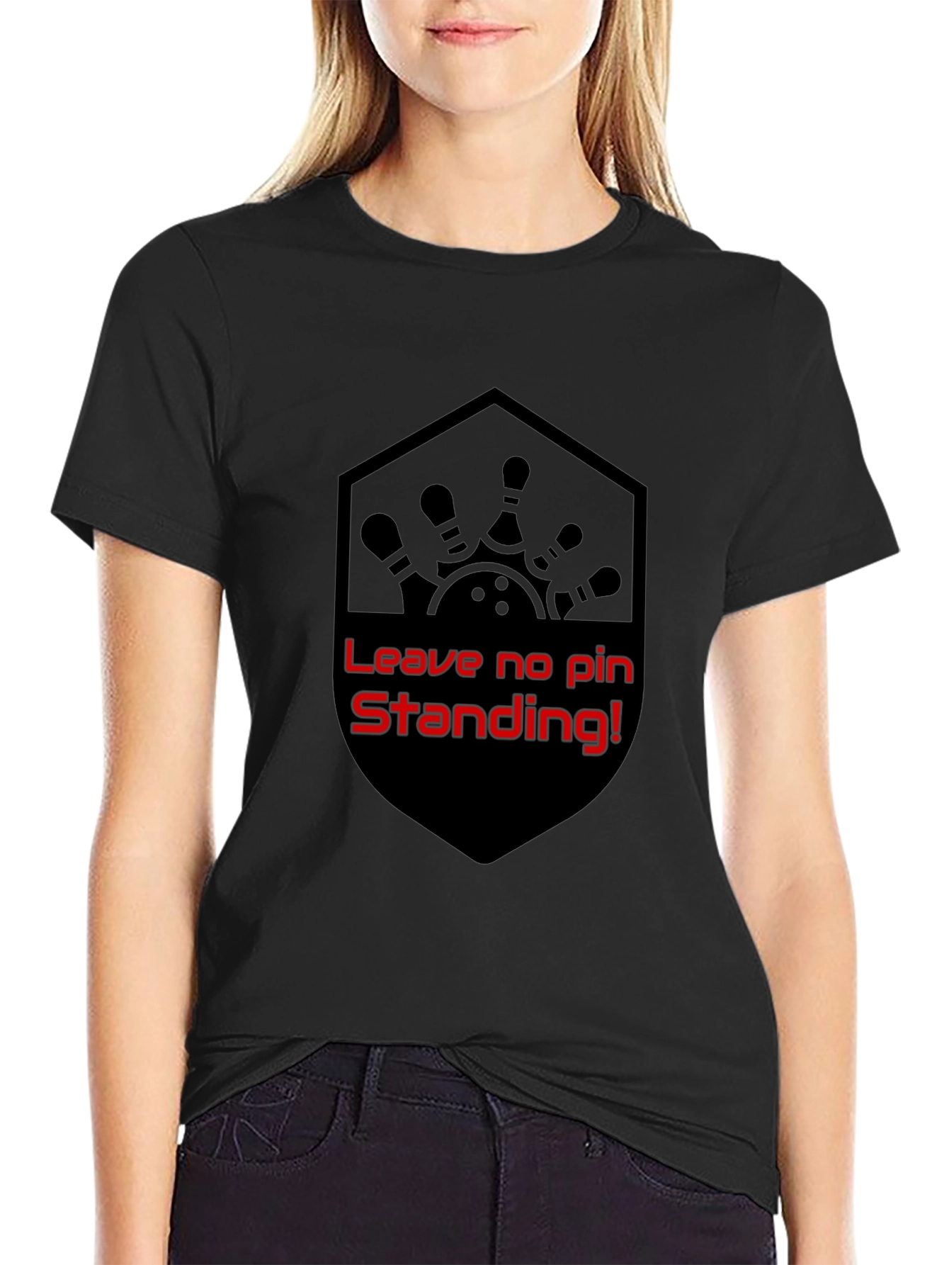 Bowling Strike T-Shirt - Leave No Pin Standing!