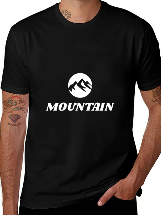 Mountain Graphic Tee - Black Cotton Blend