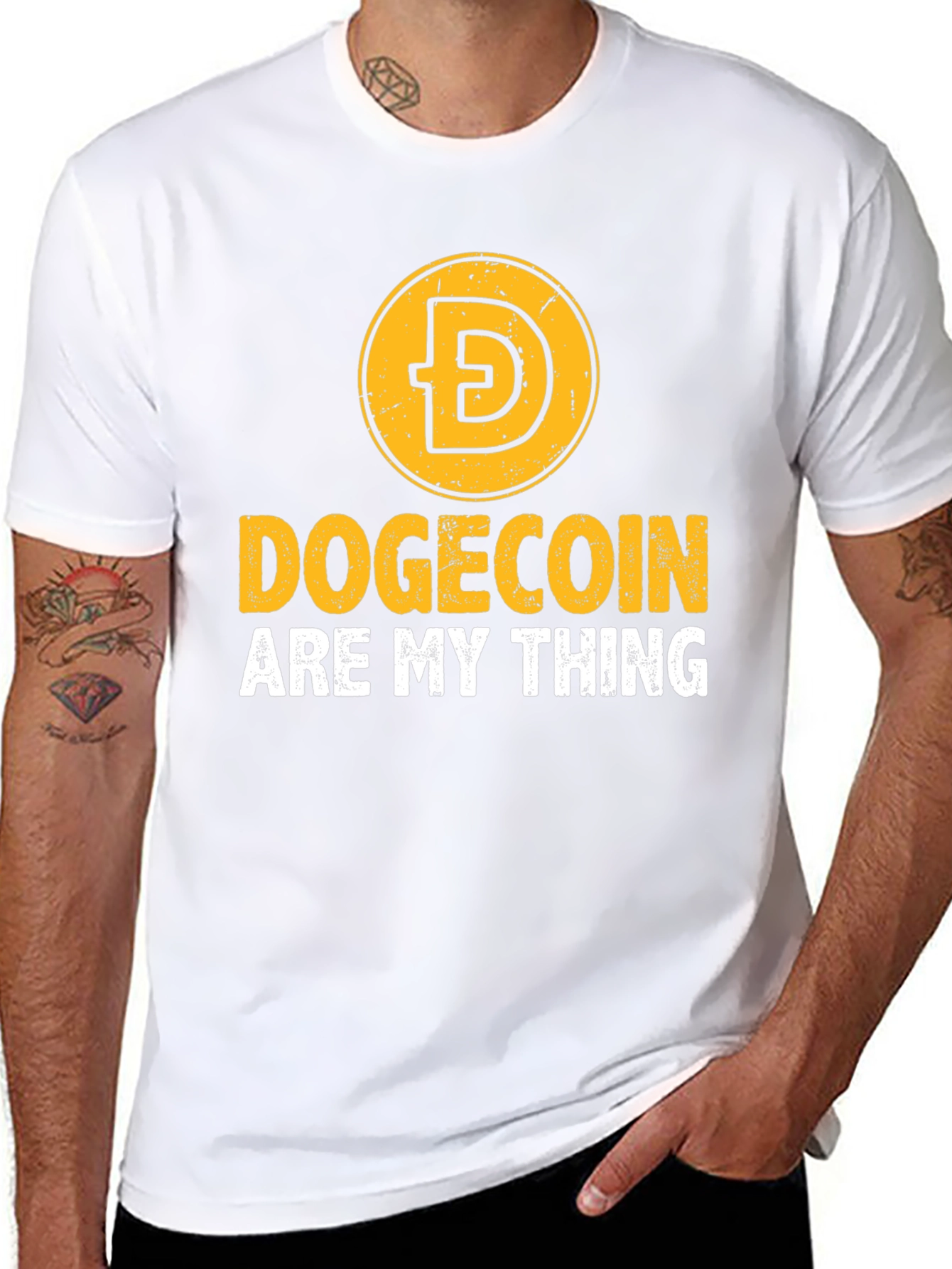 Dogecoin Are My Thing Black Graphic Tee