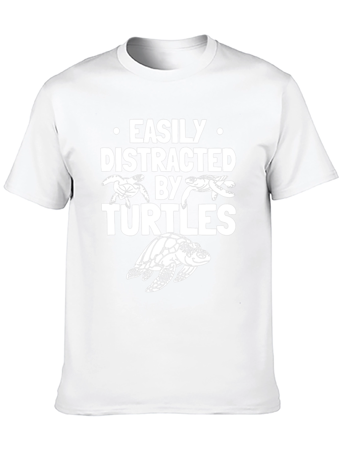 Easily Distracted By Turtles T-Shirt - Black