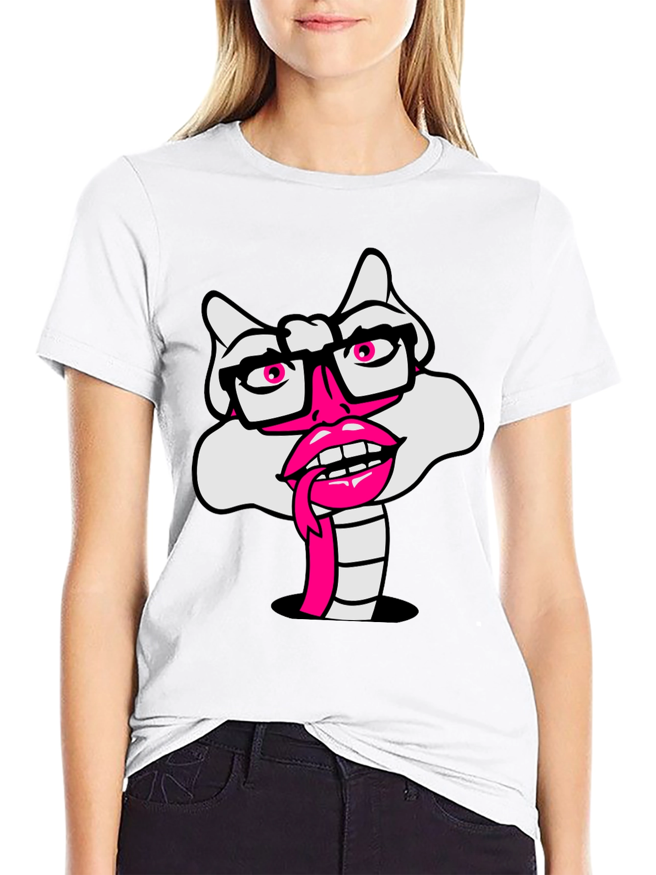 Novelty Cartoon Snake T-Shirt