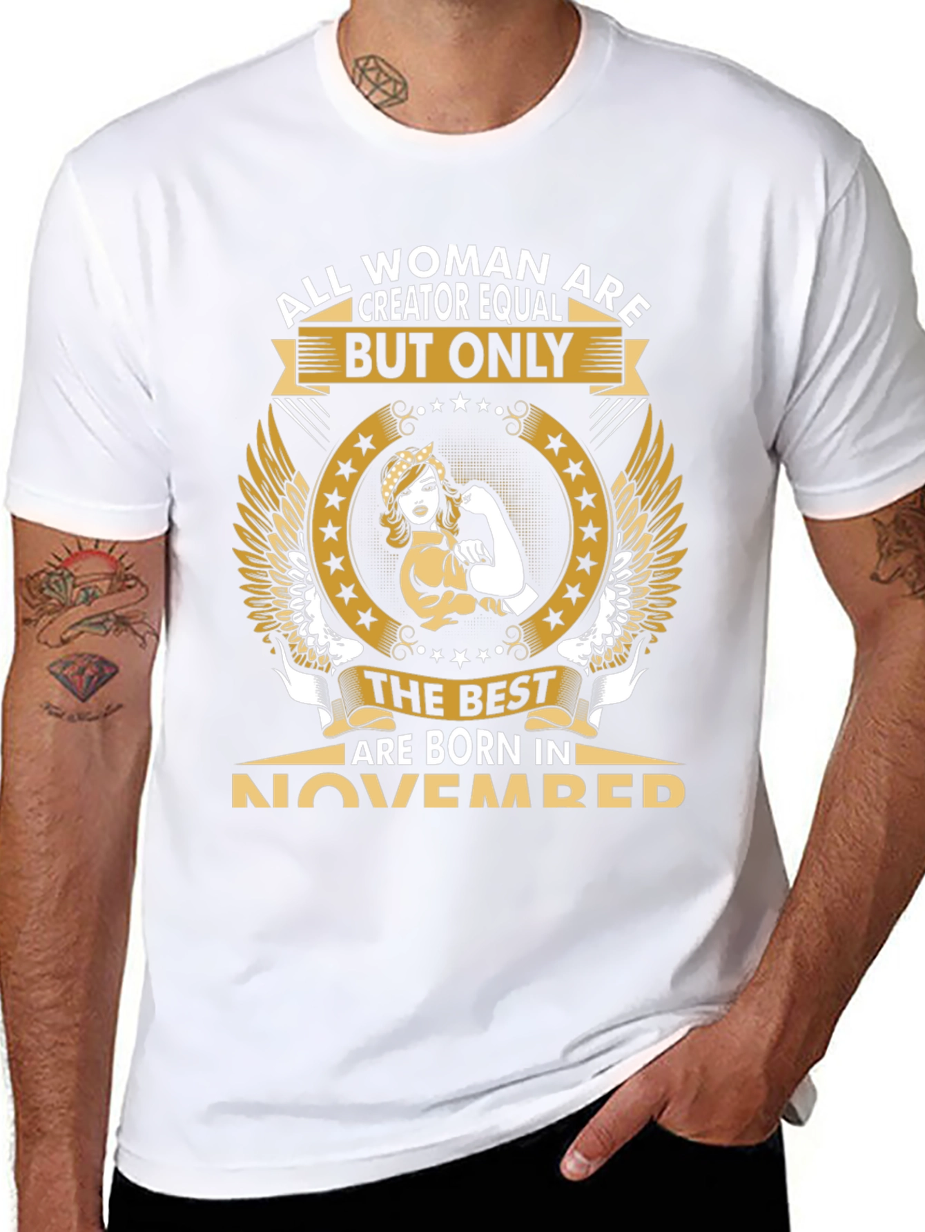 All Woman Are Creator Equal November T-Shirt