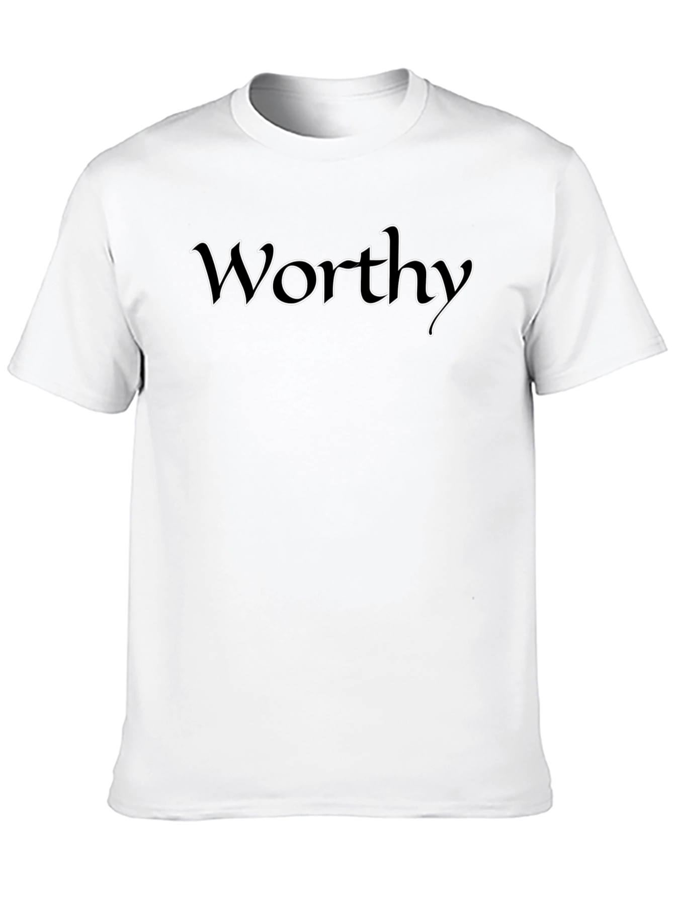 Worthy Graphic Tee - Black Cotton T-Shirt