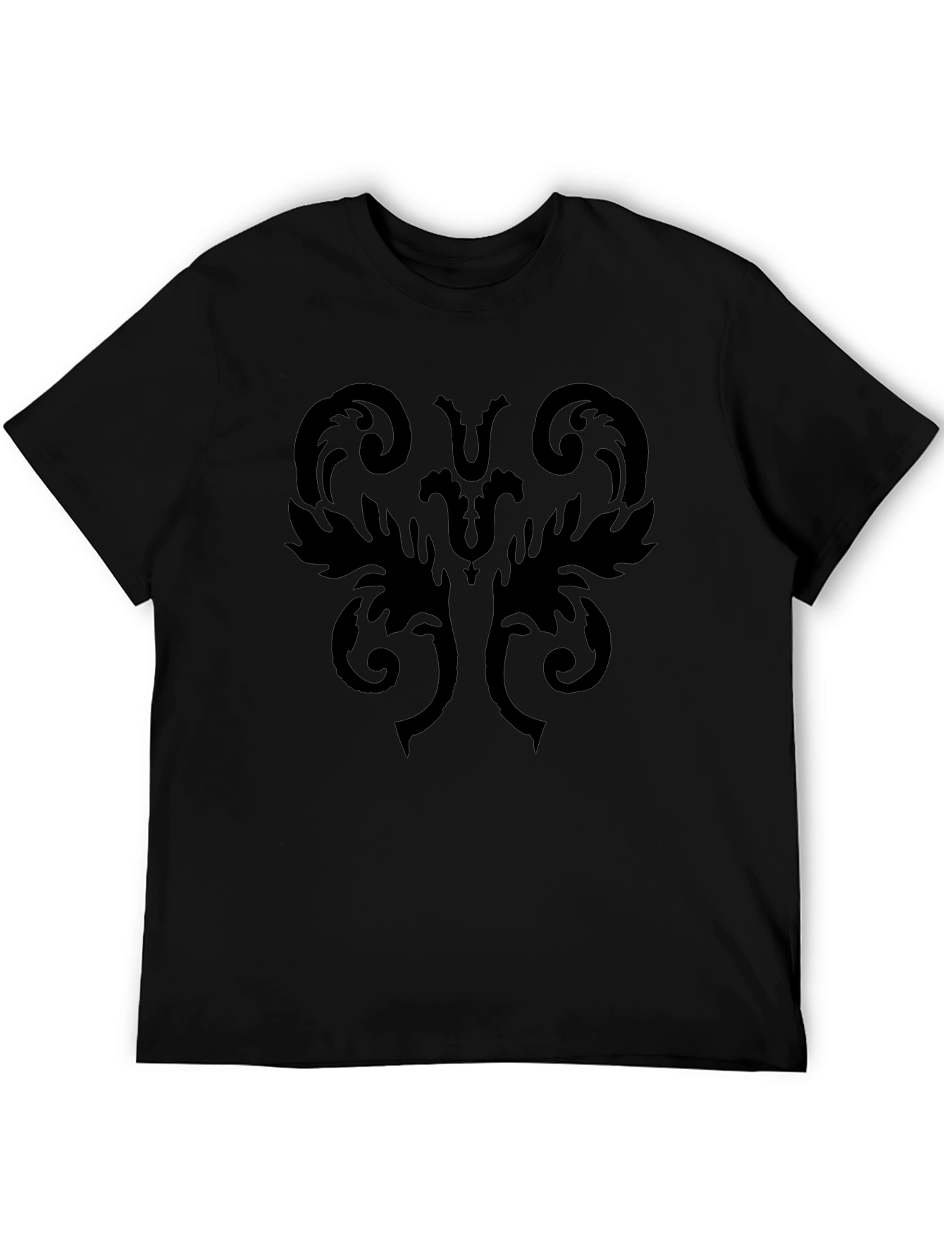 Black Ornamental Graphic Tee