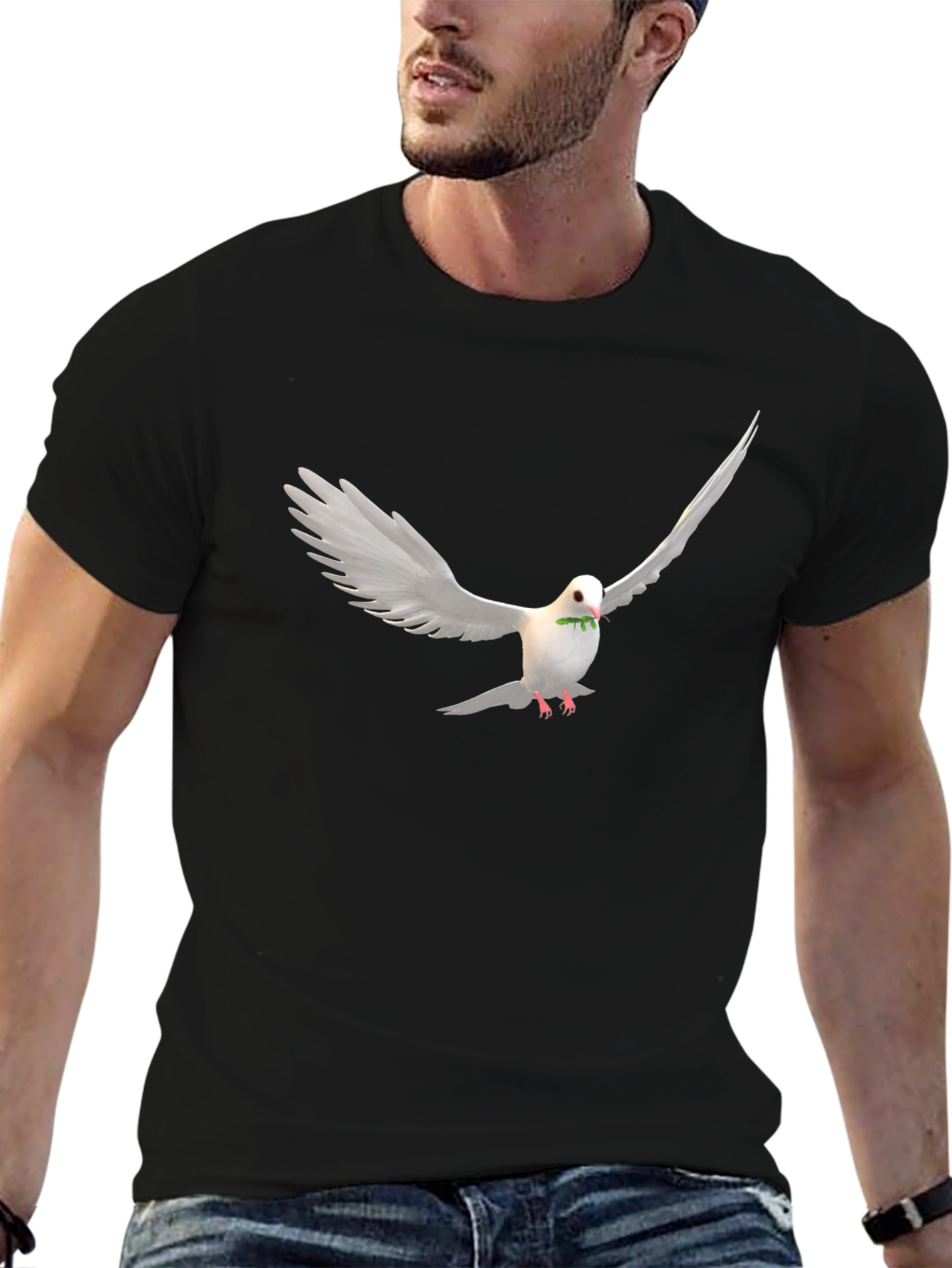 Dove Peace Black T-Shirt