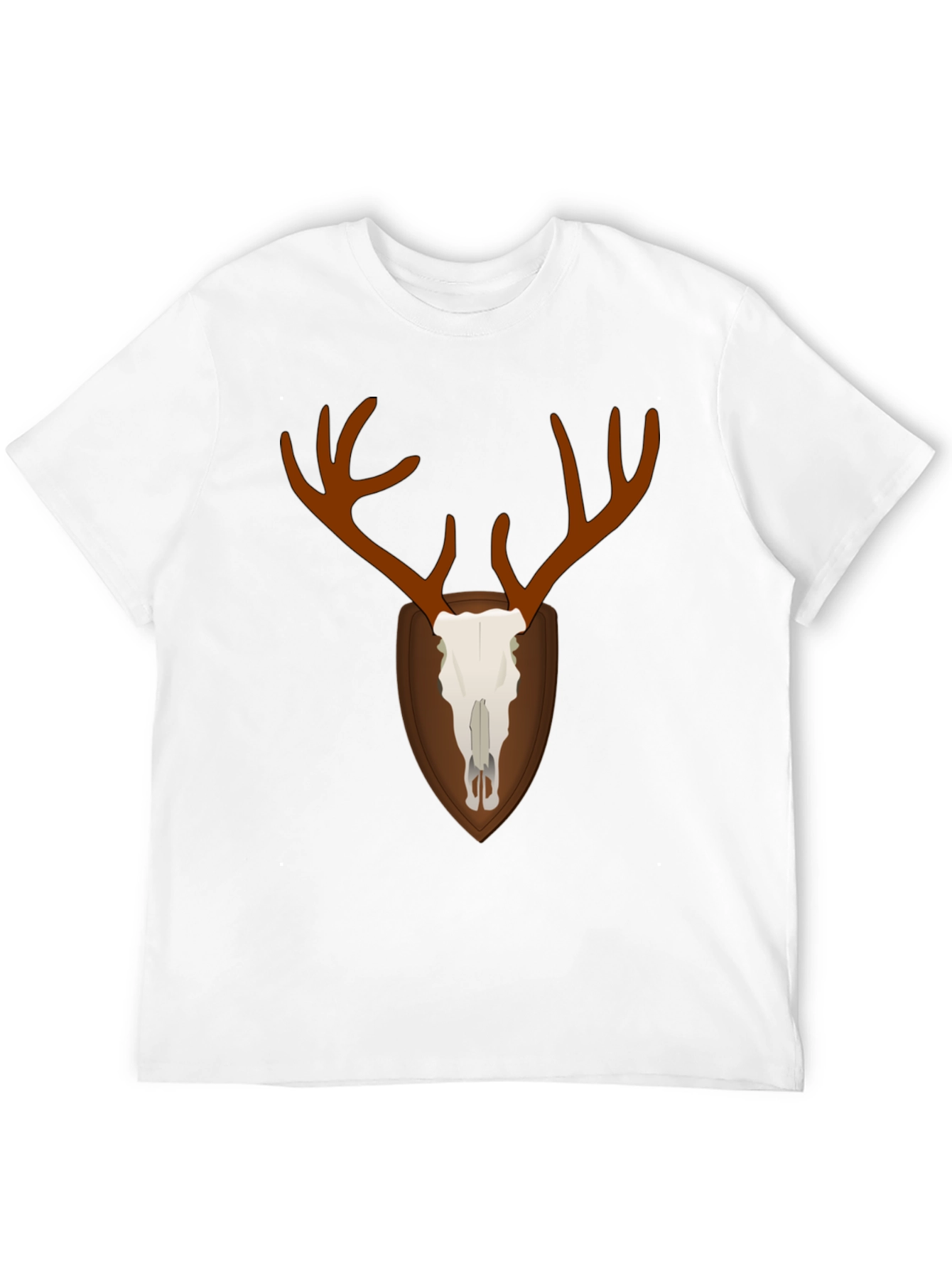 Deer Skull Graphic T-Shirt - Black