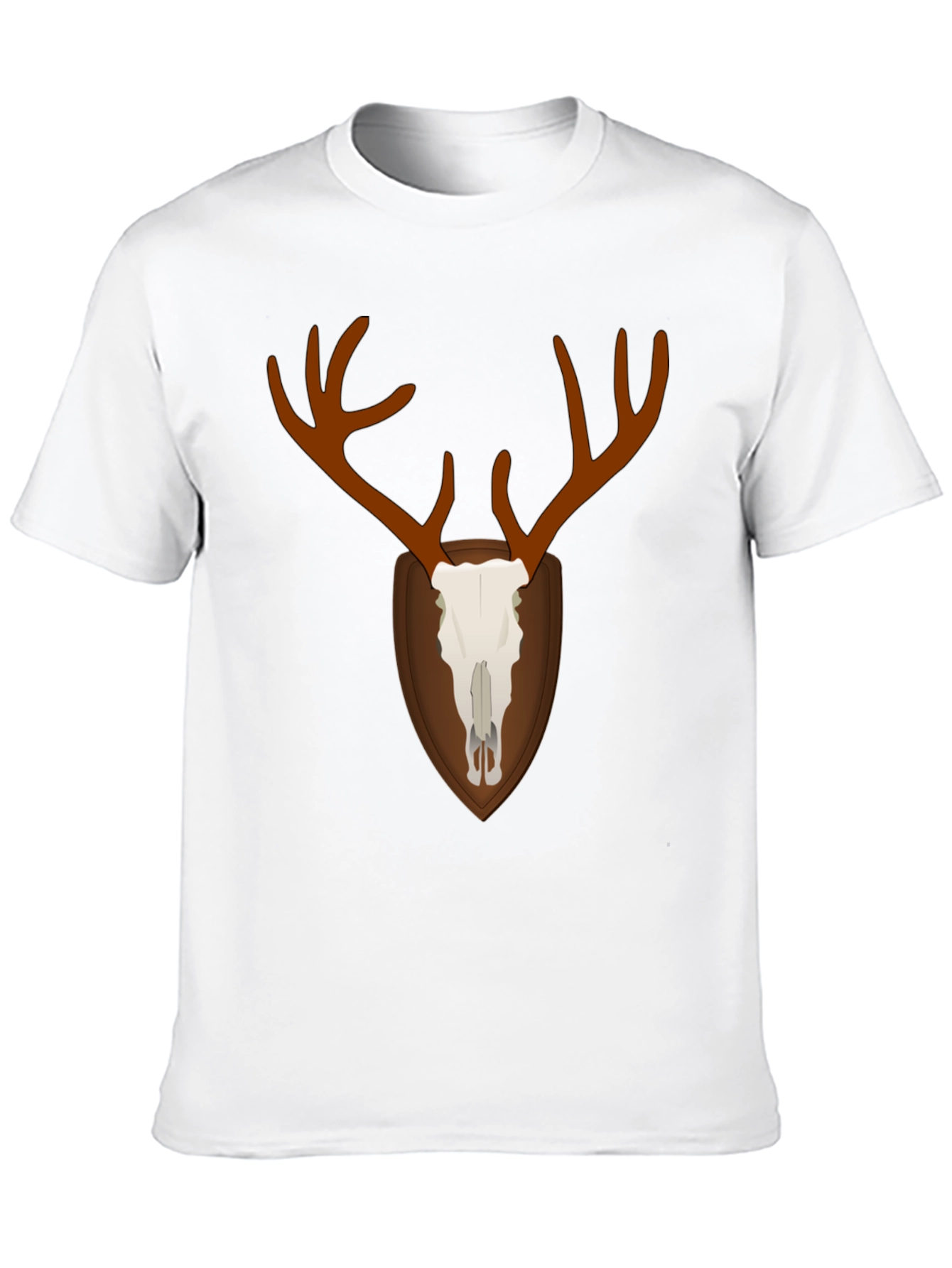 Deer Skull Graphic T-Shirt - Black