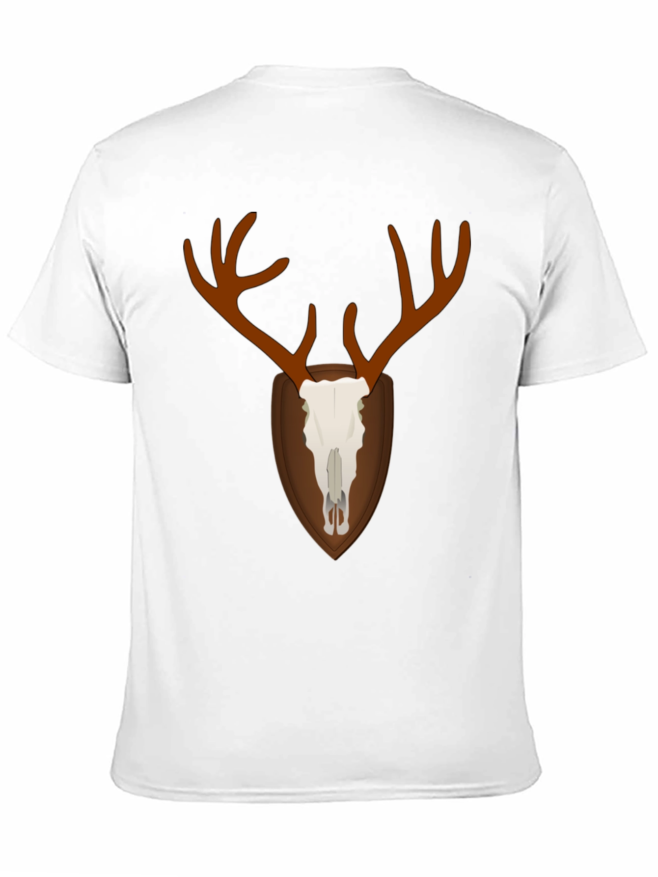 Deer Skull Graphic T-Shirt - Black