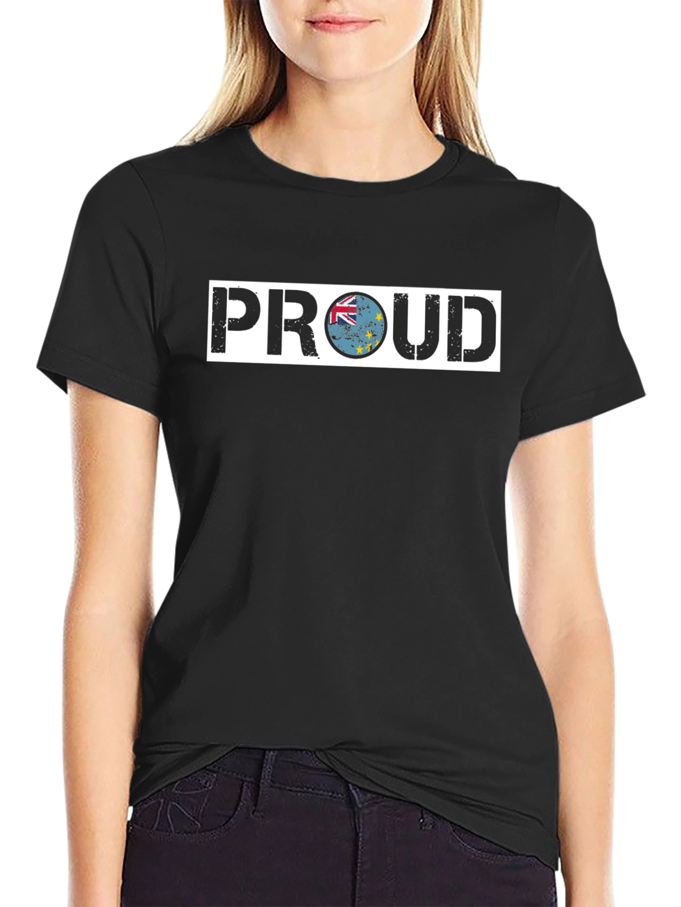 Tuvalu Proud T-Shirt - Black Crew Neck Tee