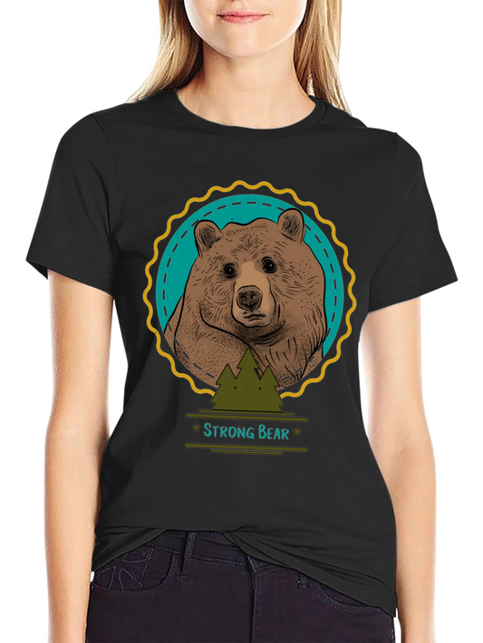 Strong Bear Graphic Tee - Nature Inspired Design
