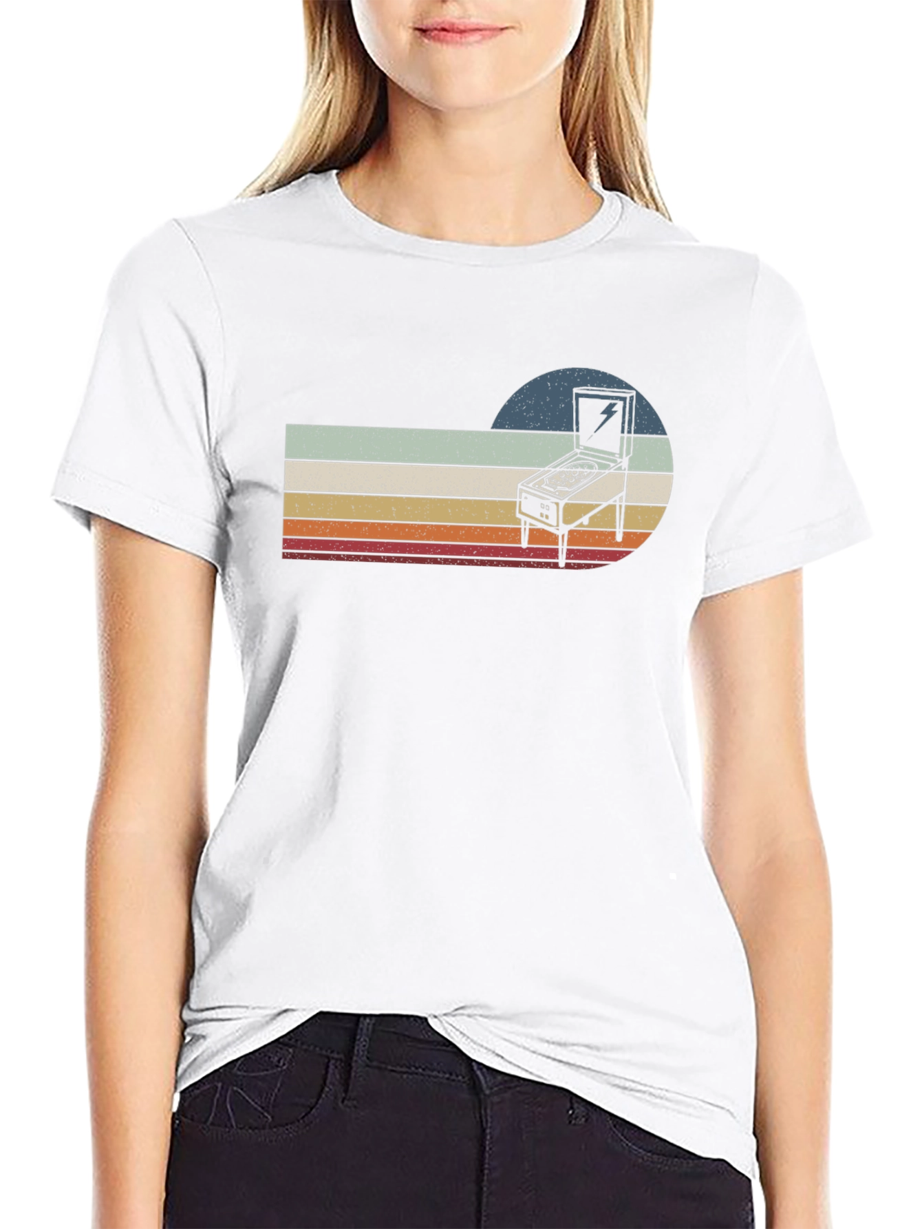 Retro Pinball Machine Graphic T-Shirt
