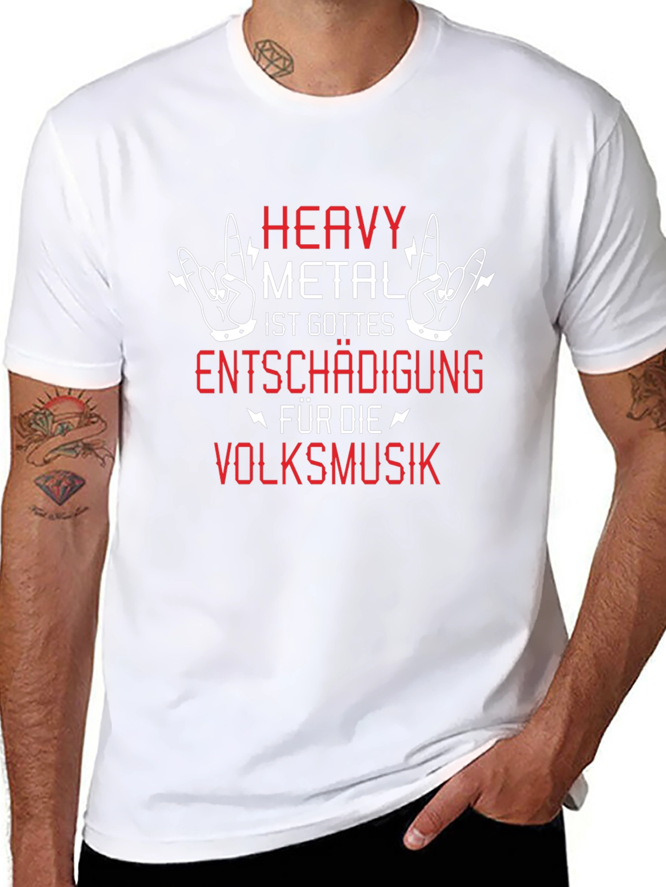 Heavy Metal T-Shirt: Gods Compensation for Folk Music