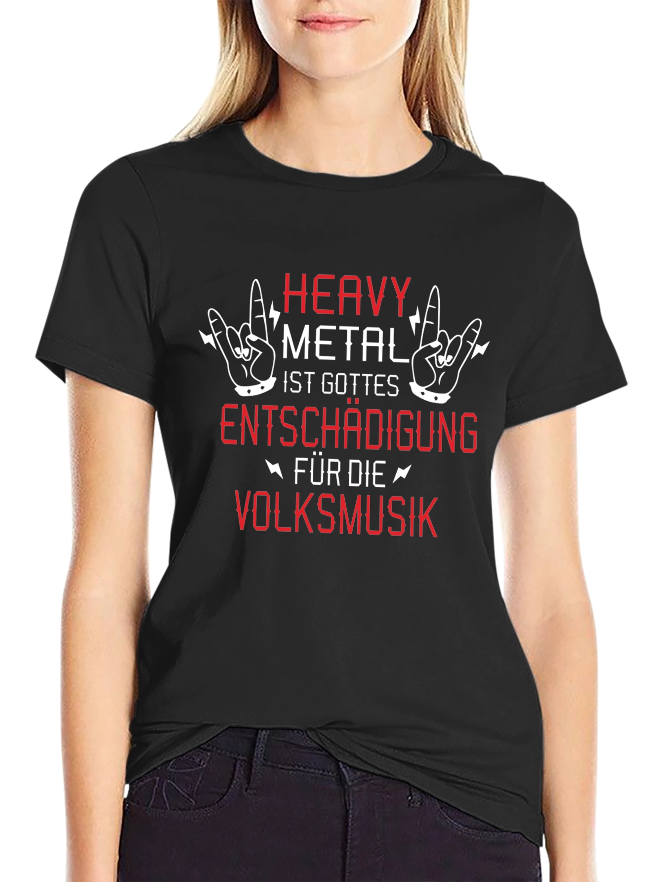 Heavy Metal T-Shirt: Gods Compensation for Folk Music